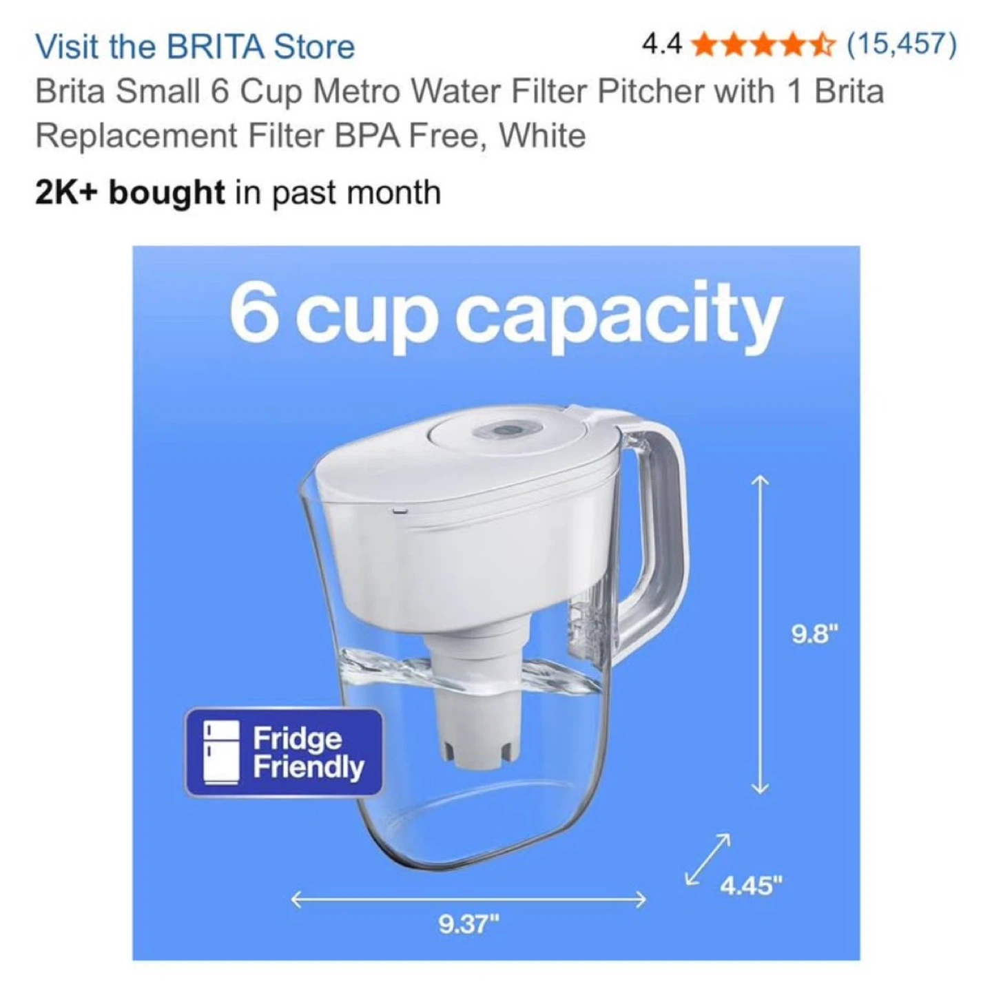 6 Cup BRITA Pitcher + Water Filter - photo 4