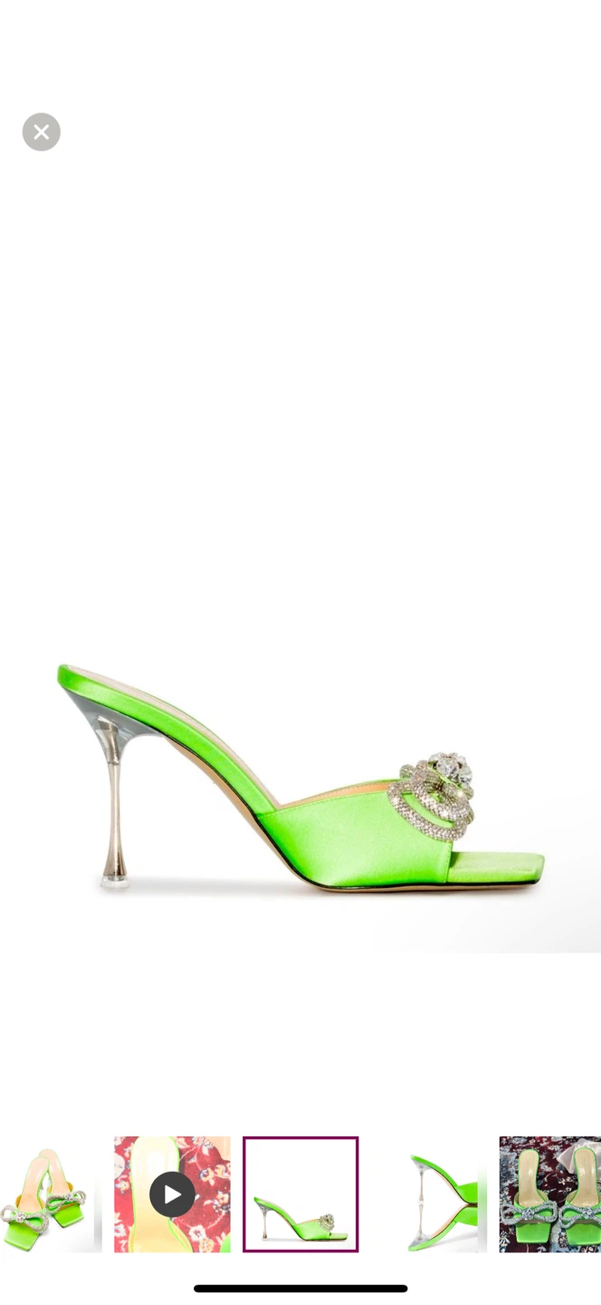 Mach & Mach Green Bow embellished heels EU 37.5 7.5 women - photo 3