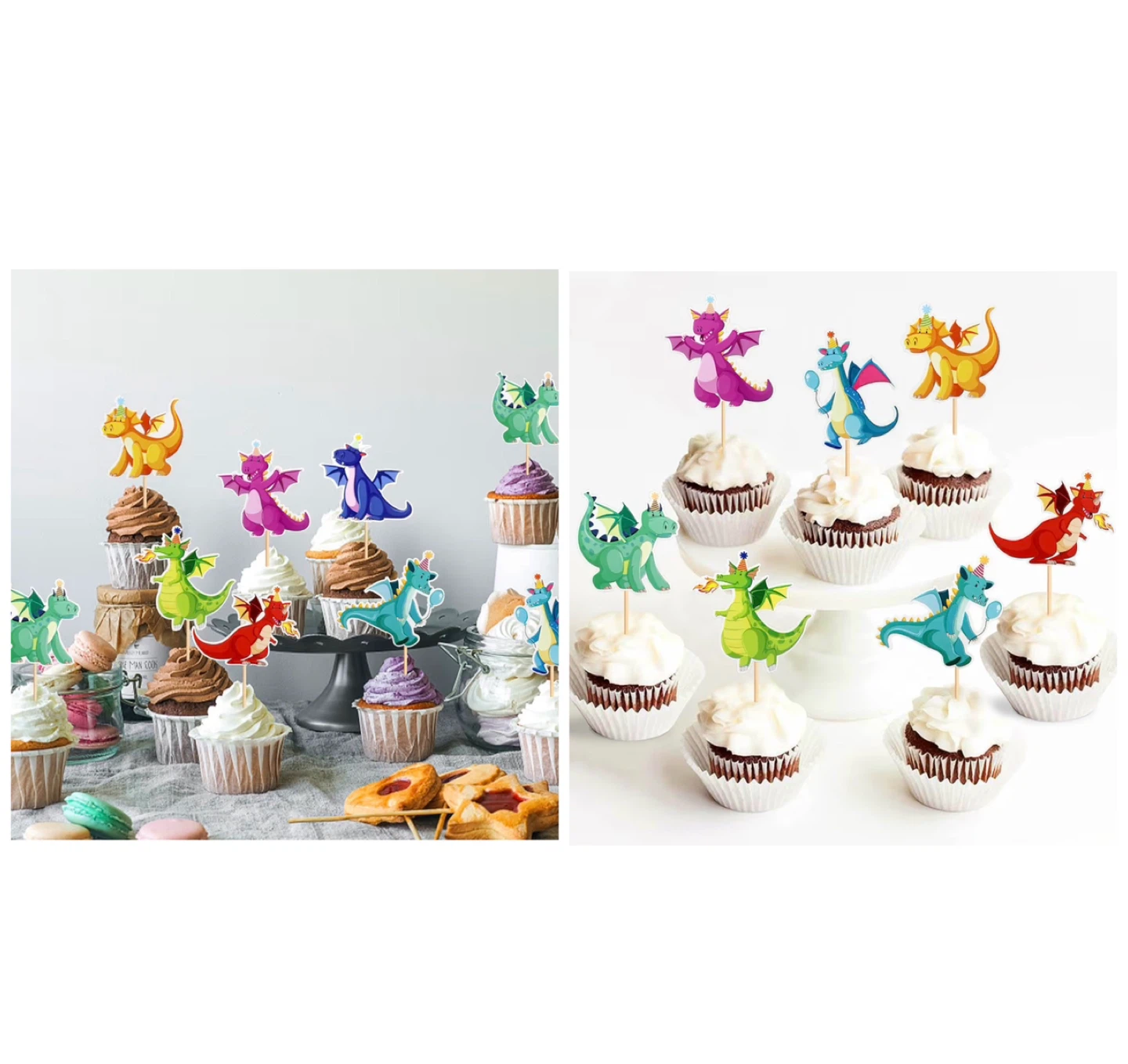 Brand new 40 Pcs Dinosaur Cupcake Toppers - photo 5
