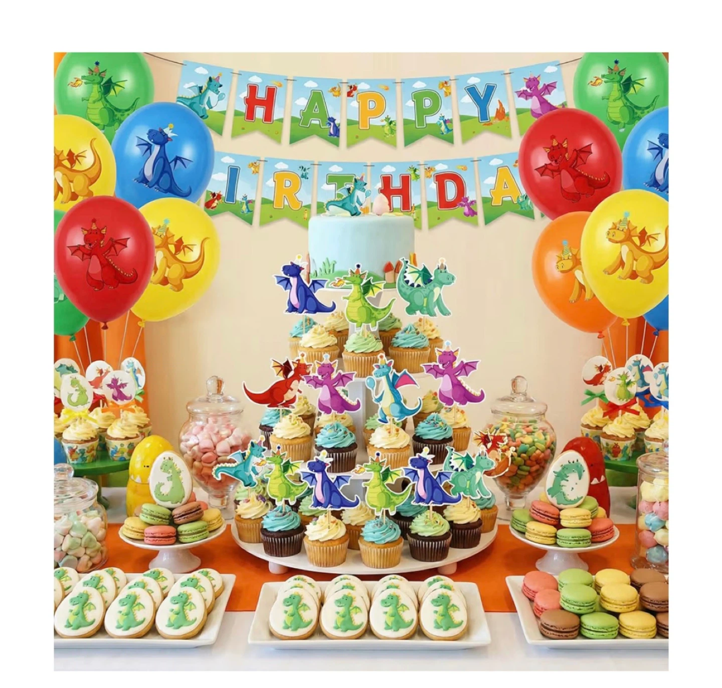 Brand new 40 Pcs Dinosaur Cupcake Toppers - photo 4