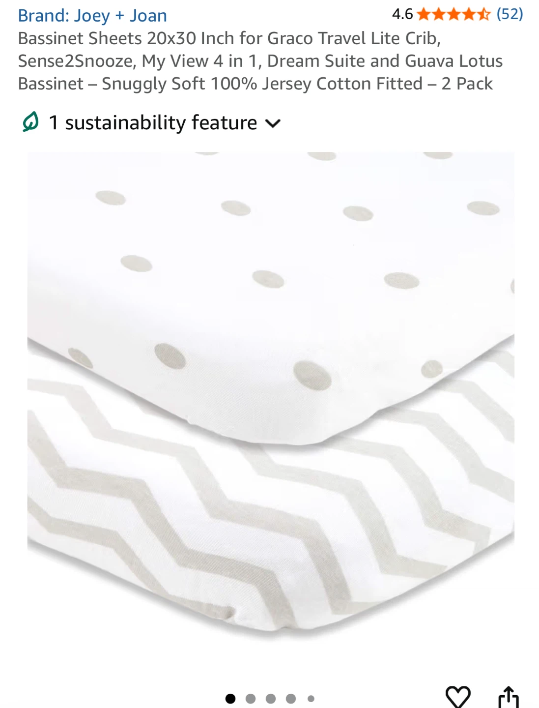 Joey + Joan Bassinet Sheets (2 Pack)