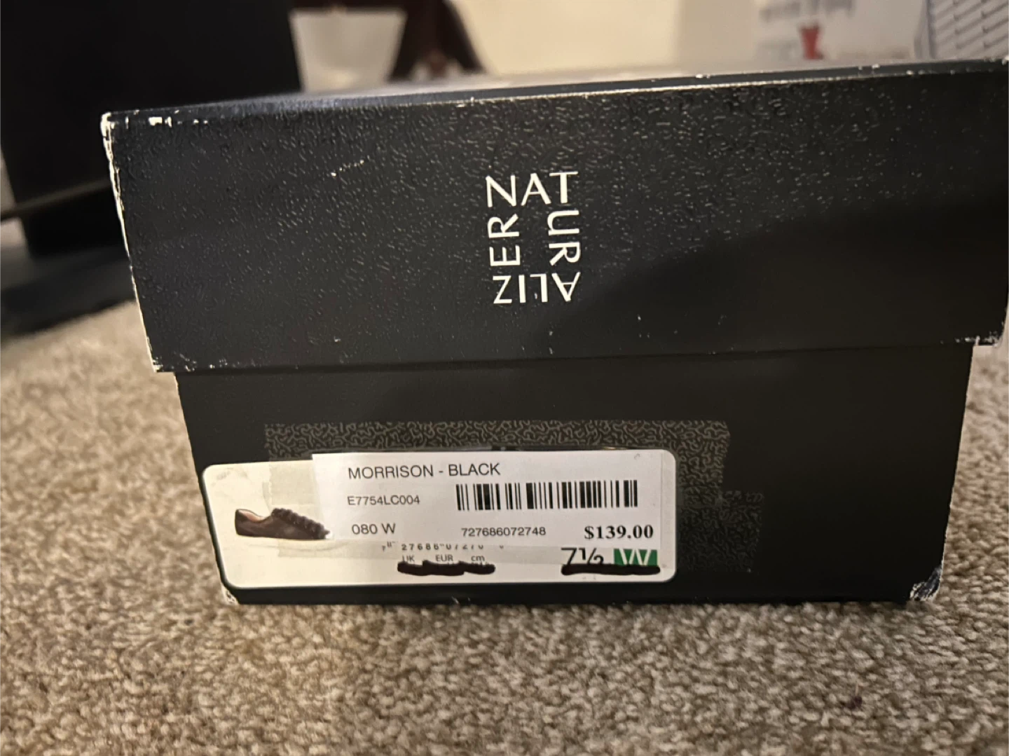 Naturalizer Morrison Black Leather Sneakers