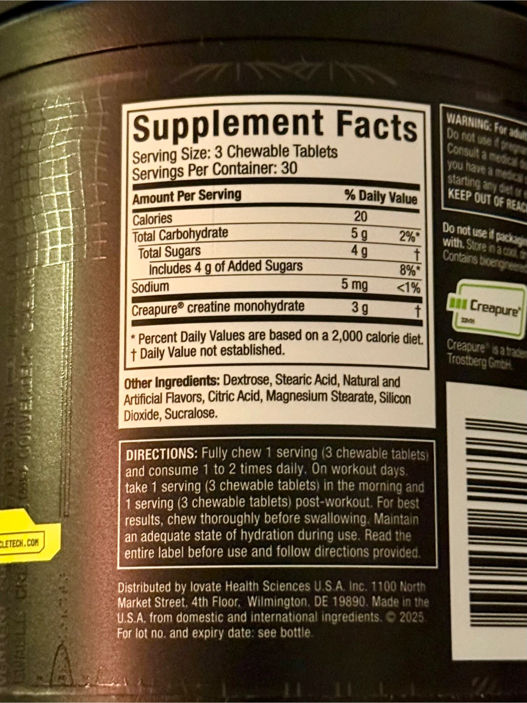 NIB Sealed Creatine Chews 90 Count - photo 2