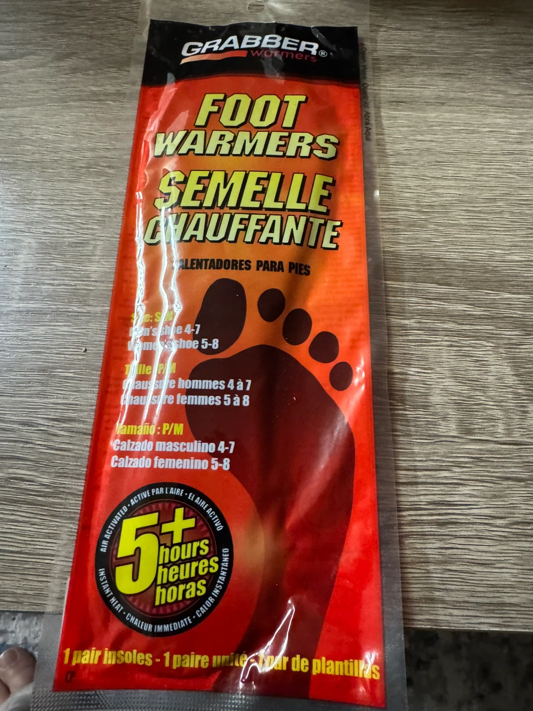 Grabber Foot Warmers - P/M Size 🥕
