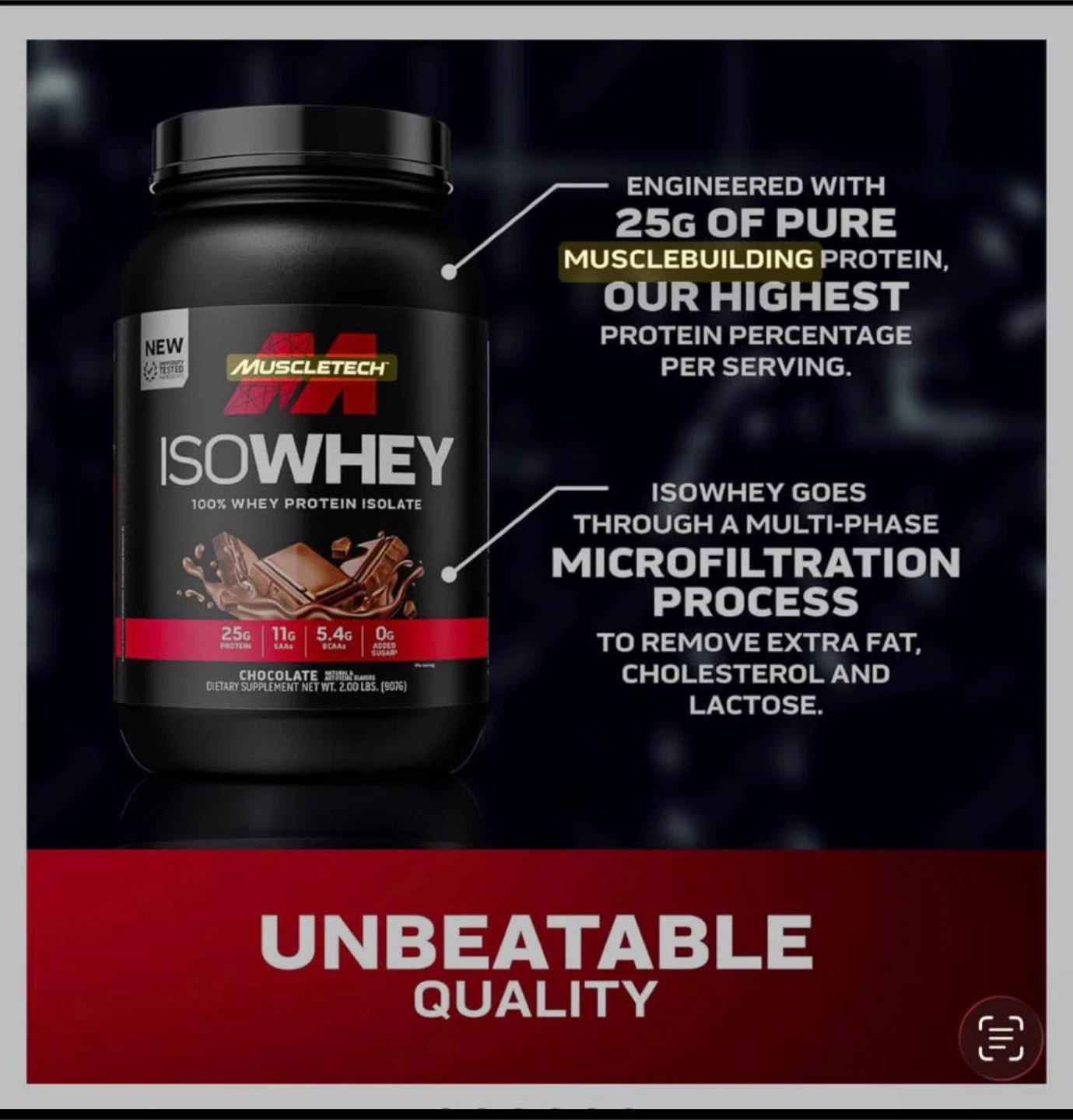 Muscletech ISO Whey Protein 907g - photo 2
