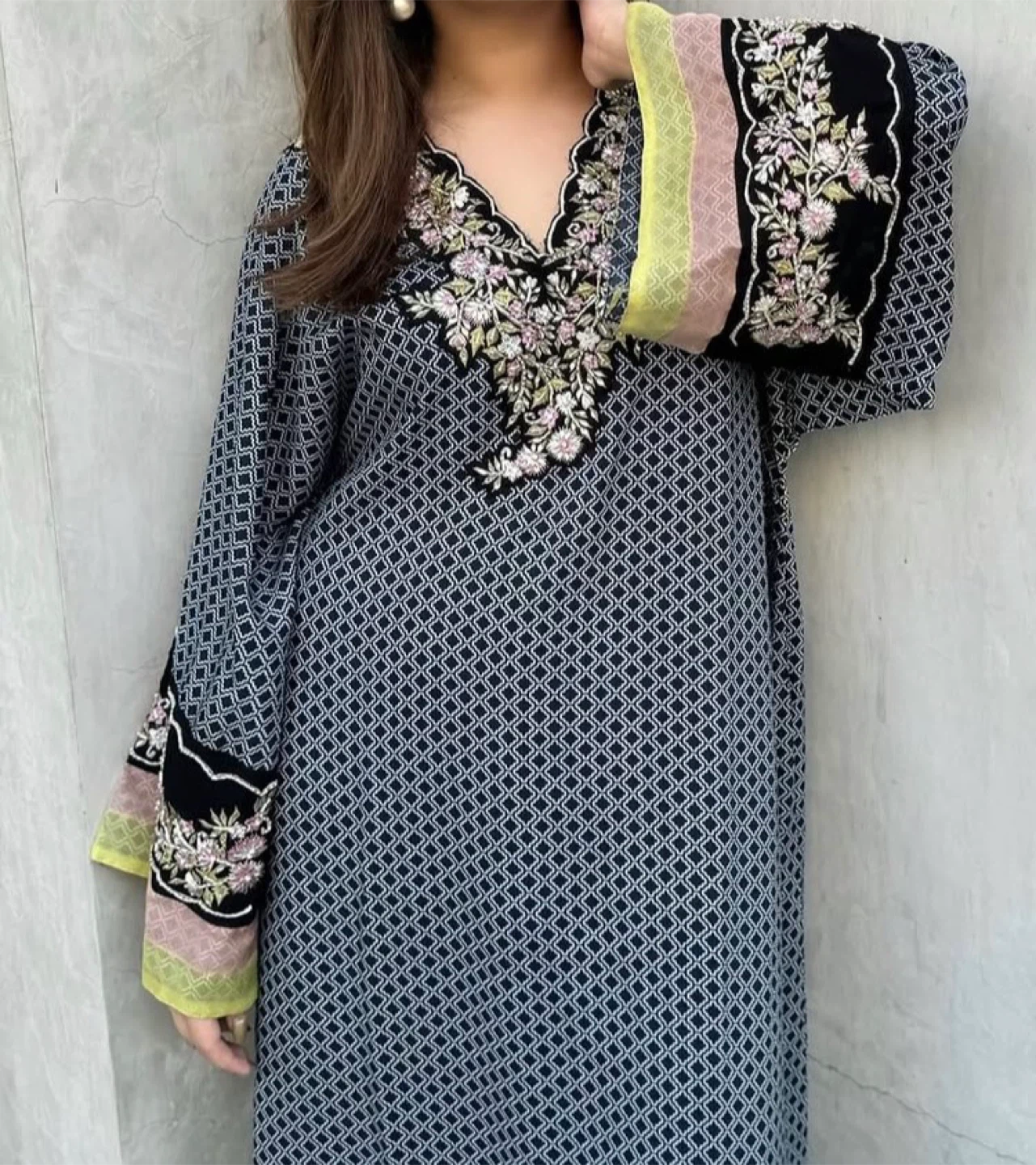 Embroidered Kaftan Dress - photo 2