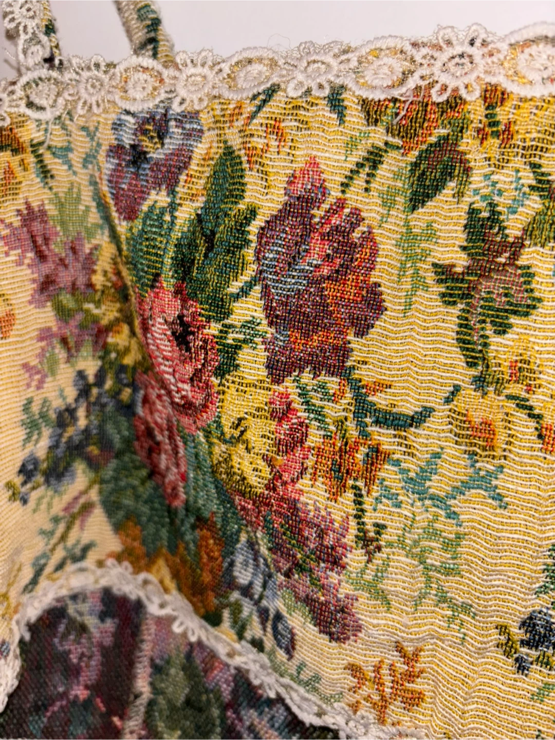 CIDER Floral Tapestry Corset Top Size Large 🥕 - photo 3