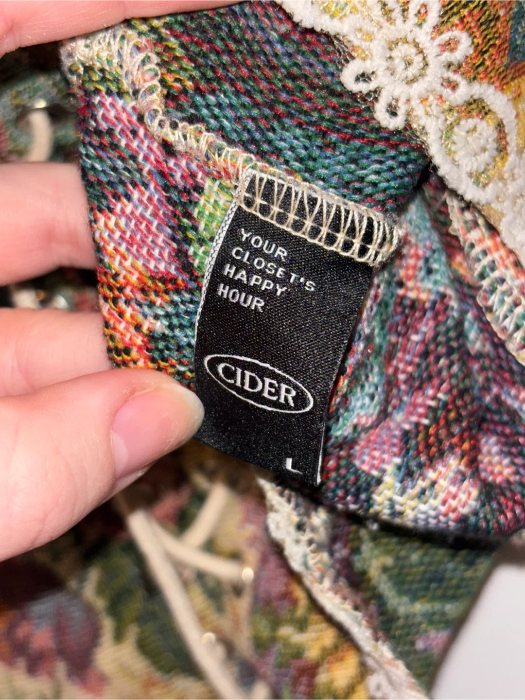 CIDER Floral Tapestry Corset Top Size Large 🥕 - photo 4
