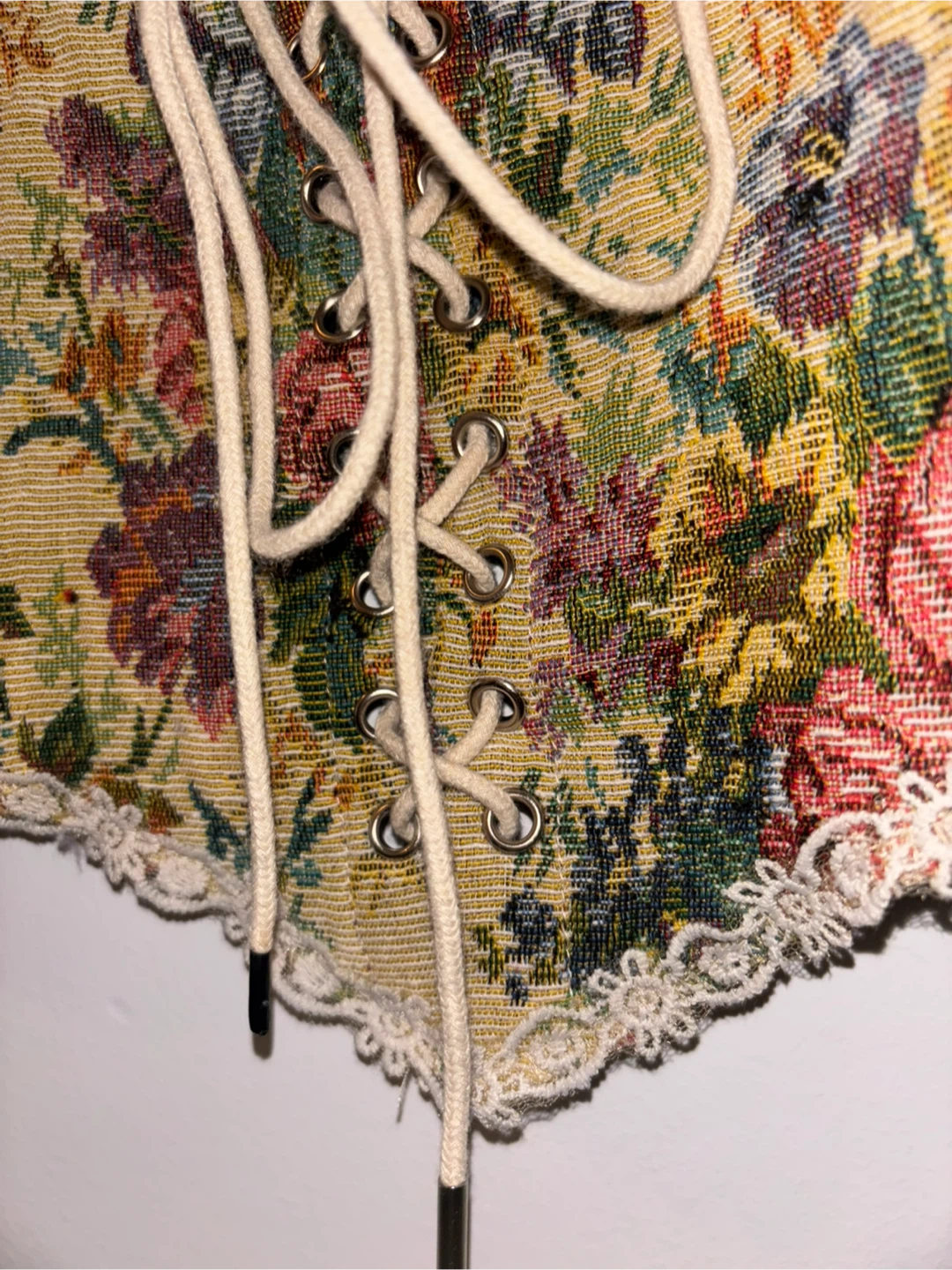 CIDER Floral Tapestry Corset Top Size Large 🥕 - photo 5