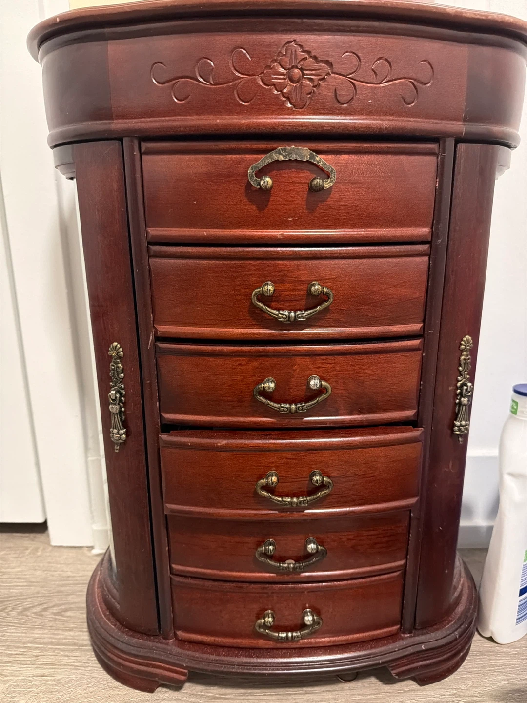 Wooden Jewellery Box with Drawers
