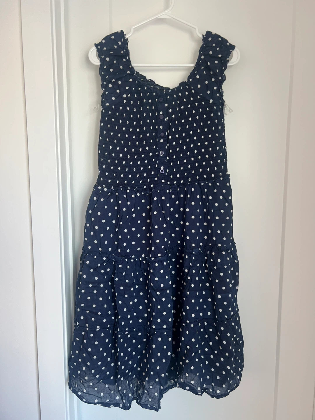 Navy Blue Polka Dot Dress
