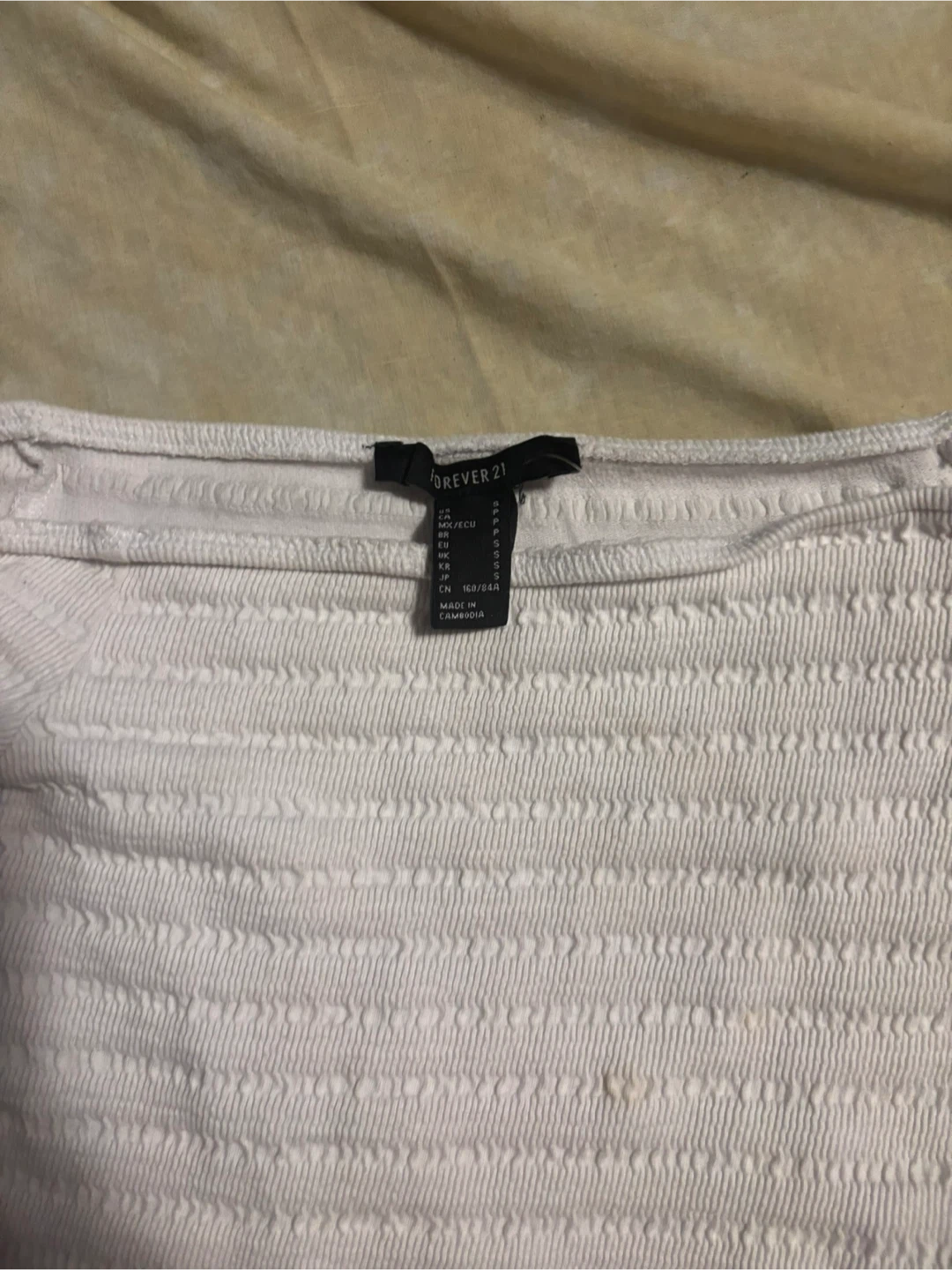 Forever 21 White Smocked Off-the-Shoulder Top - photo 2