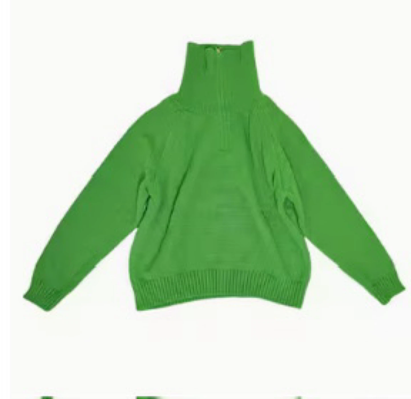 Green Half-Zip Sweater