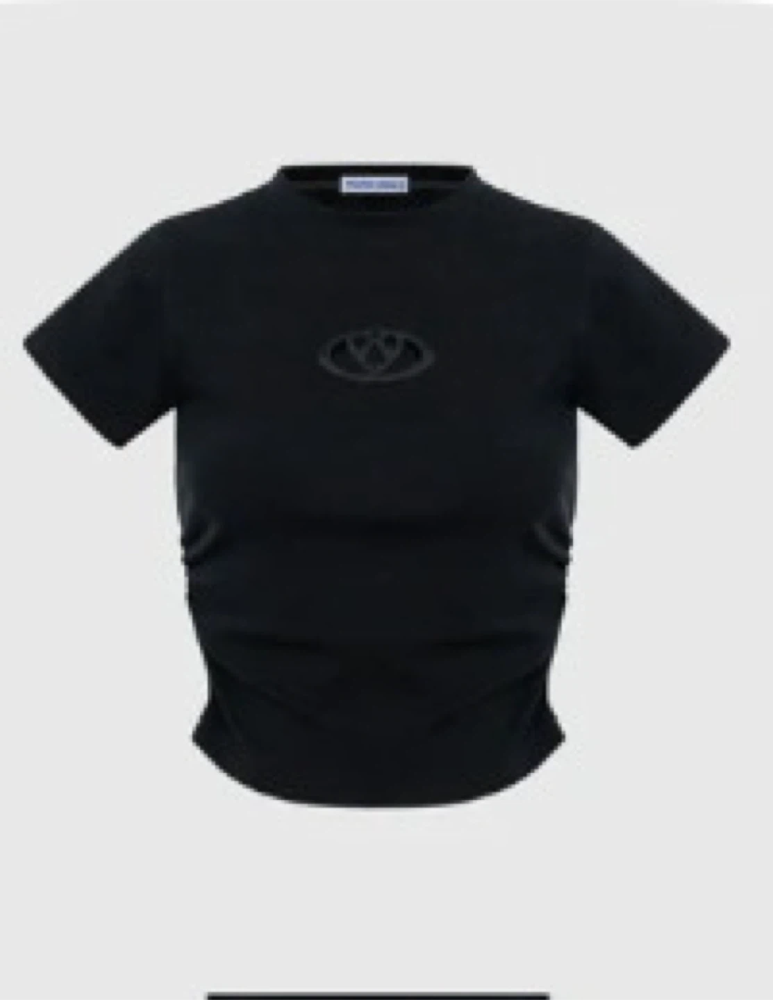 Black Ruched T-Shirt
