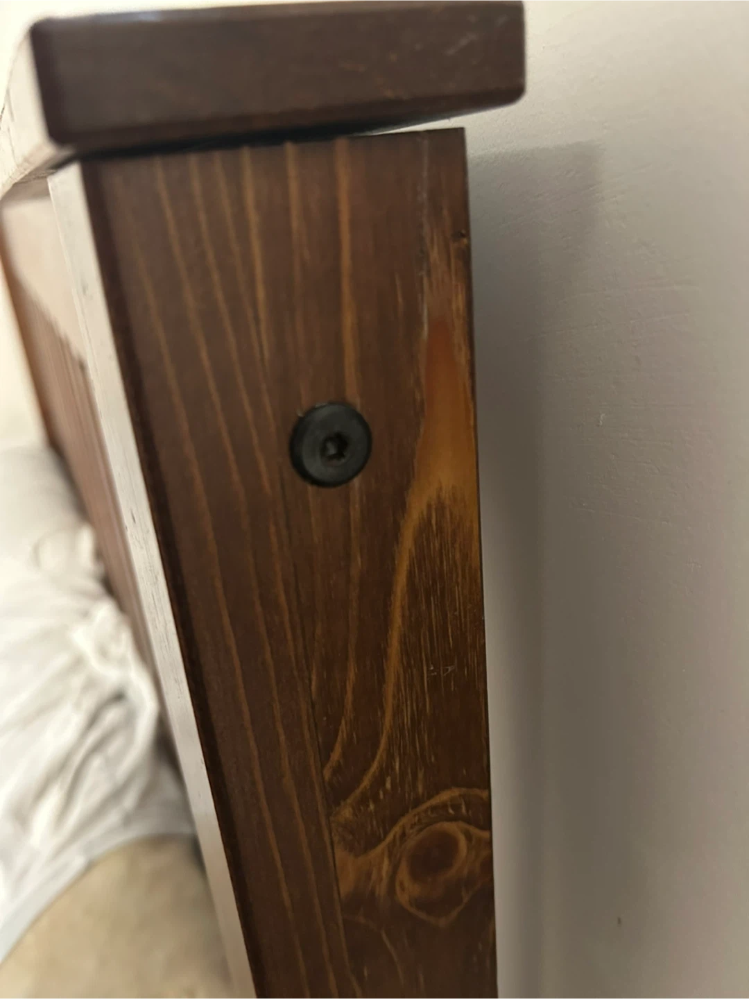 Wooden Bed Frame with Mattress and a box - photo 3