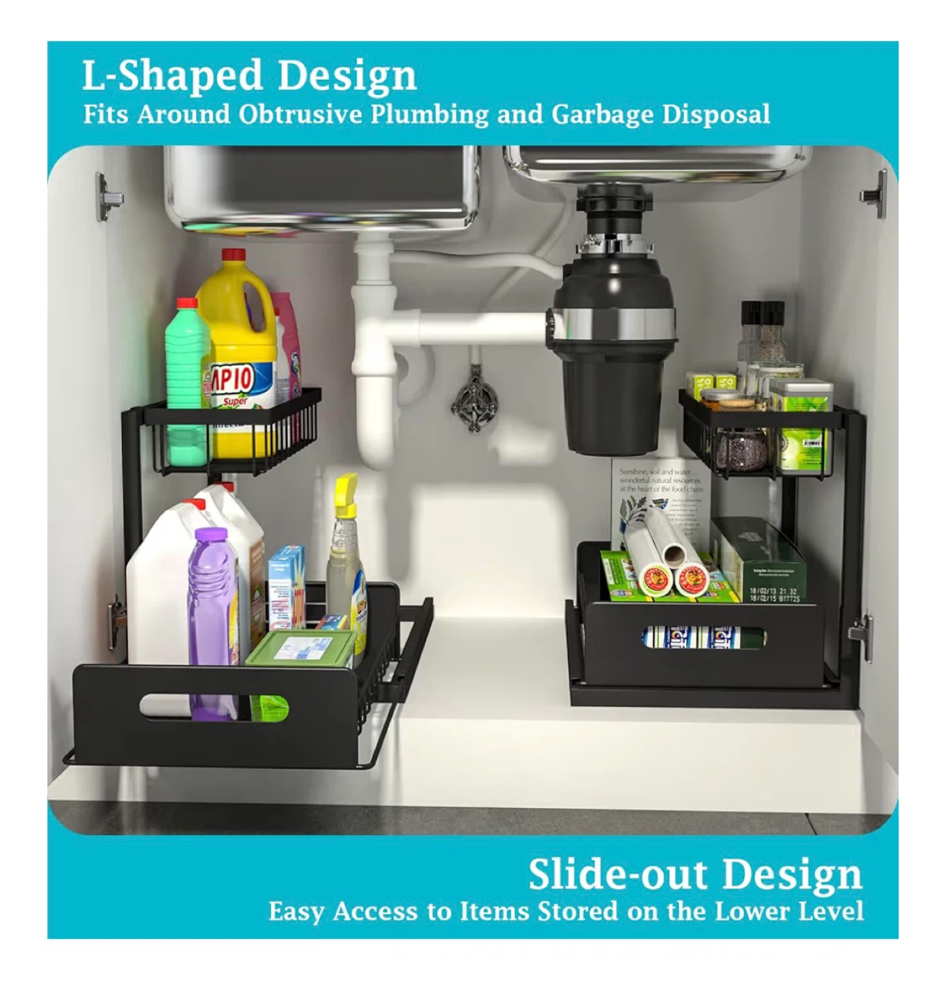 2-Tier Slide-Out Organizer Shelf - photo 3