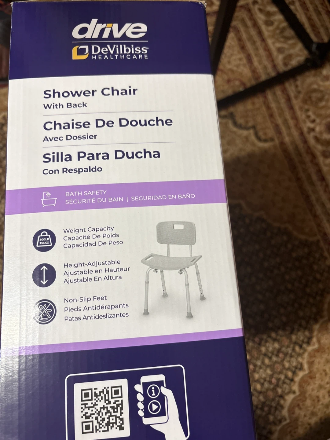 Drive DeVilbiss Healthcare Shower Chair with Back - photo 2