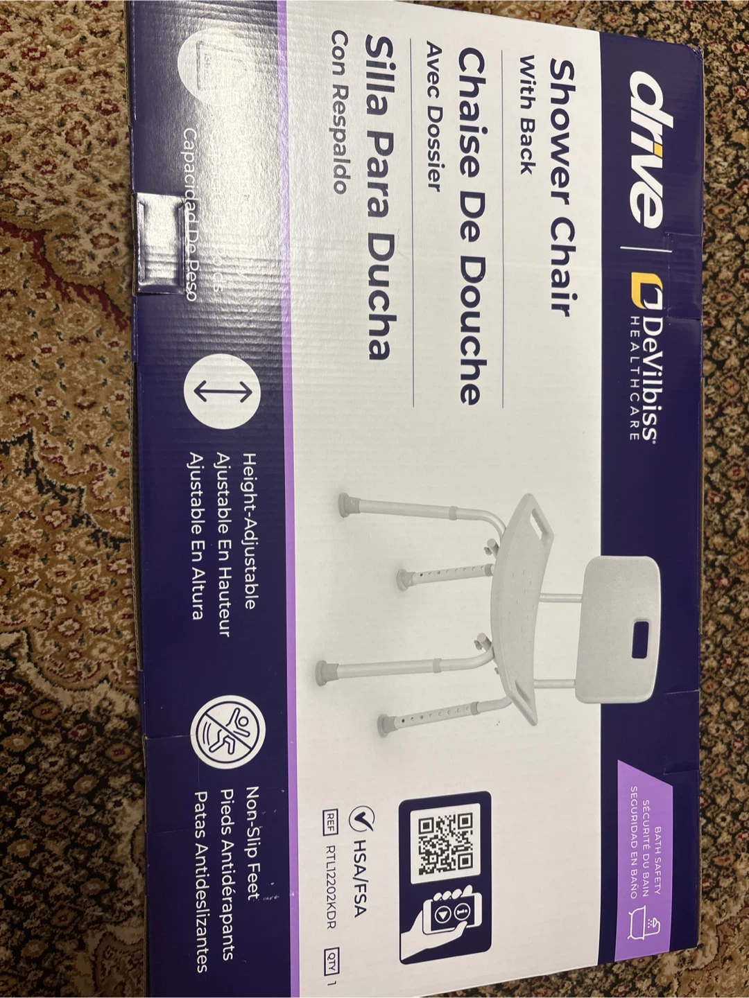 Drive DeVilbiss Healthcare Shower Chair with Back - photo 3