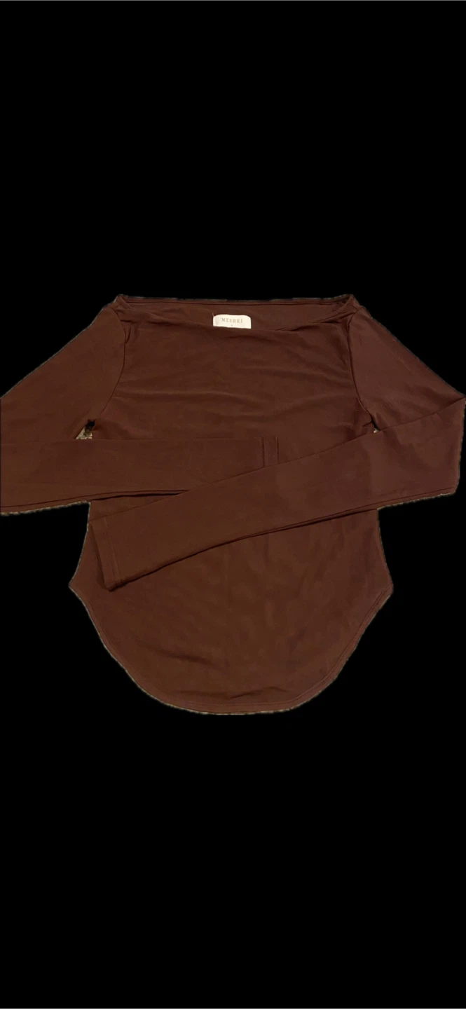Meshki Long Sleeve Top - Brown