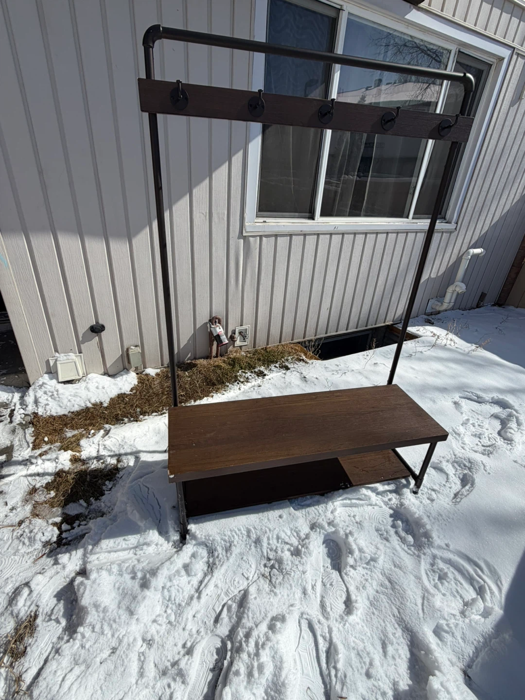 Industrial Style Coat Rack with Shelf