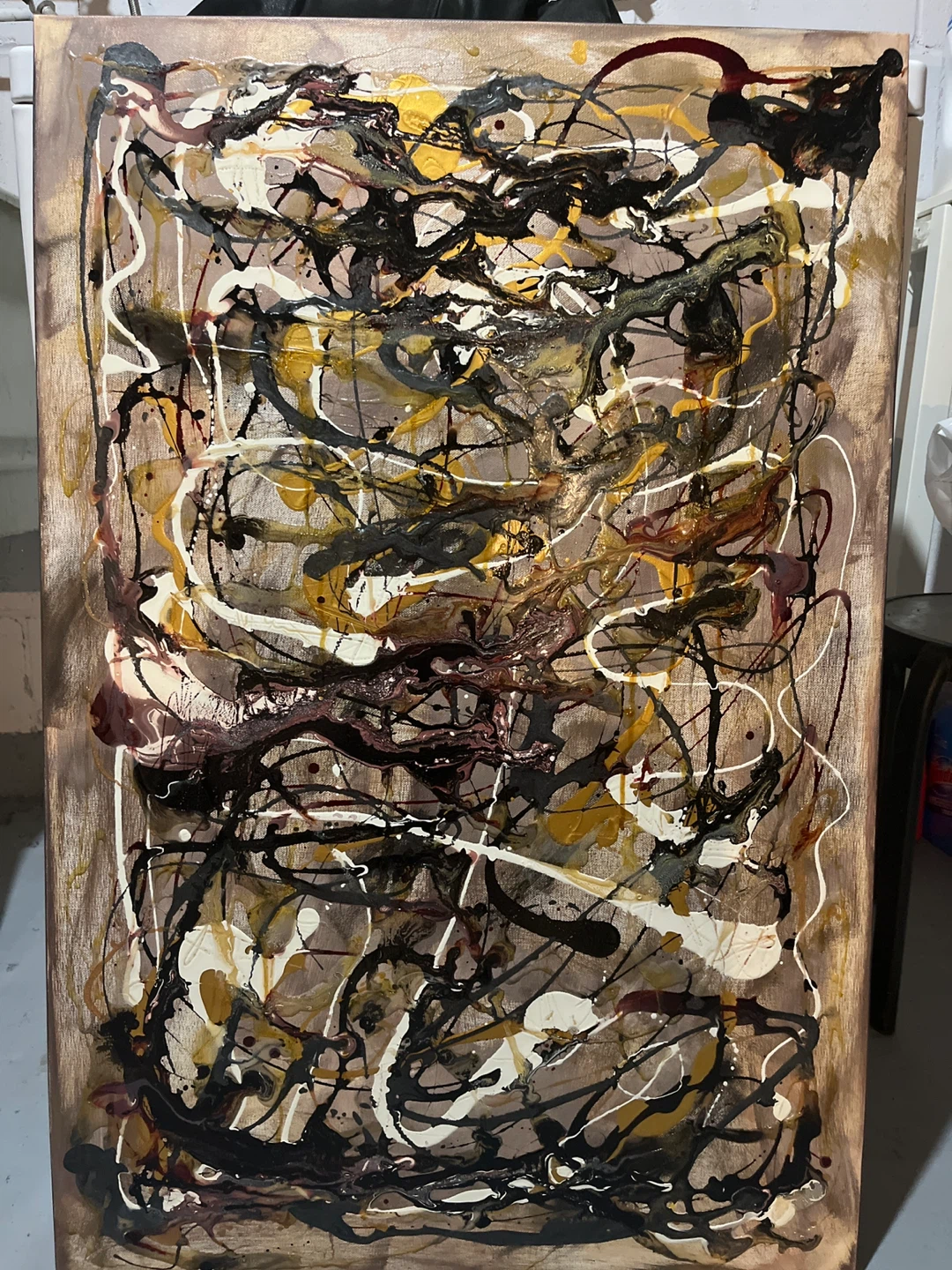 Original Abstract Drip Painting - photo 2