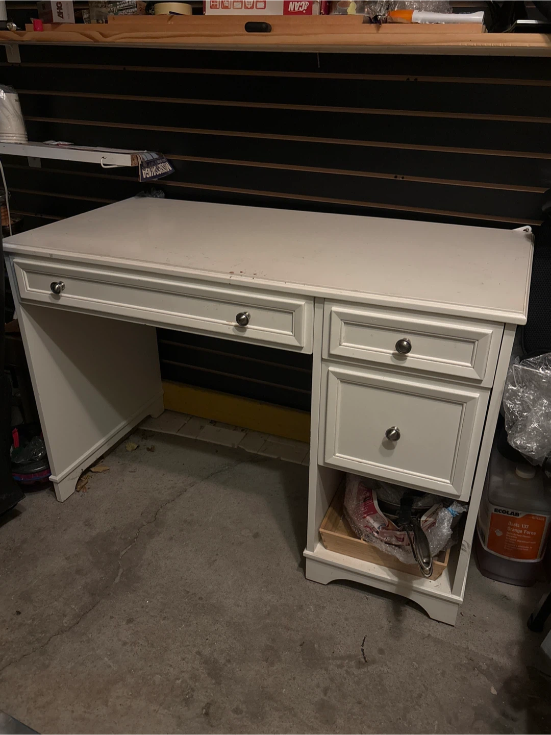 White Vanity Desk with Drawers