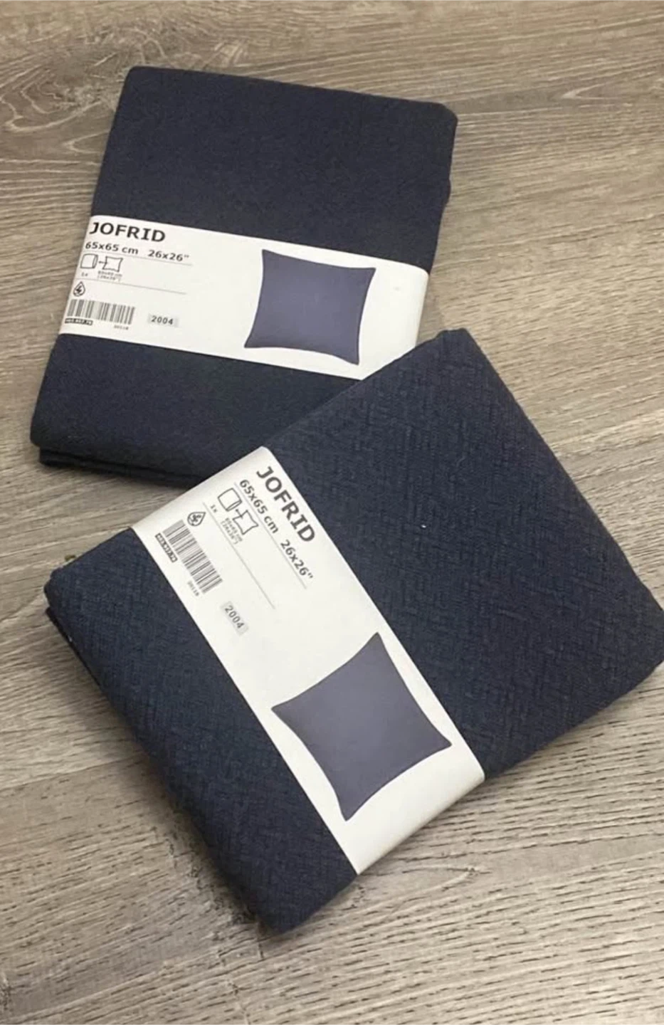 2 Vintage New IKEA JOFRID 26 x 26 "Cushion cover, Dark Blue-Gray