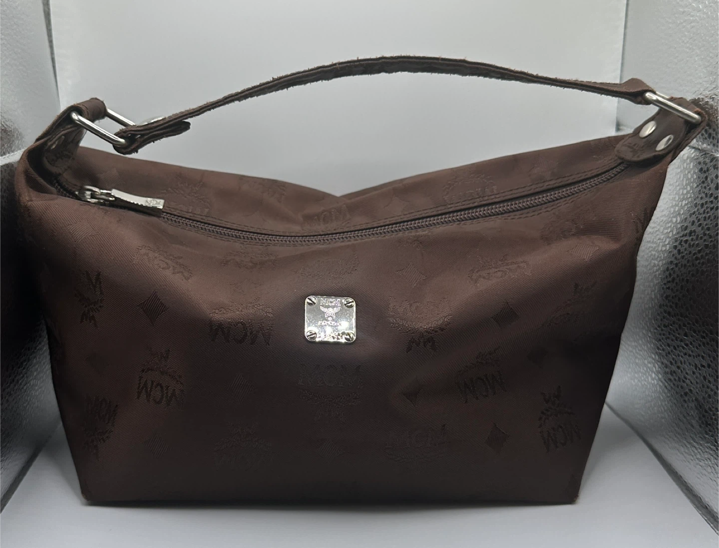 MCM Brown Monogram Shoulder Bag