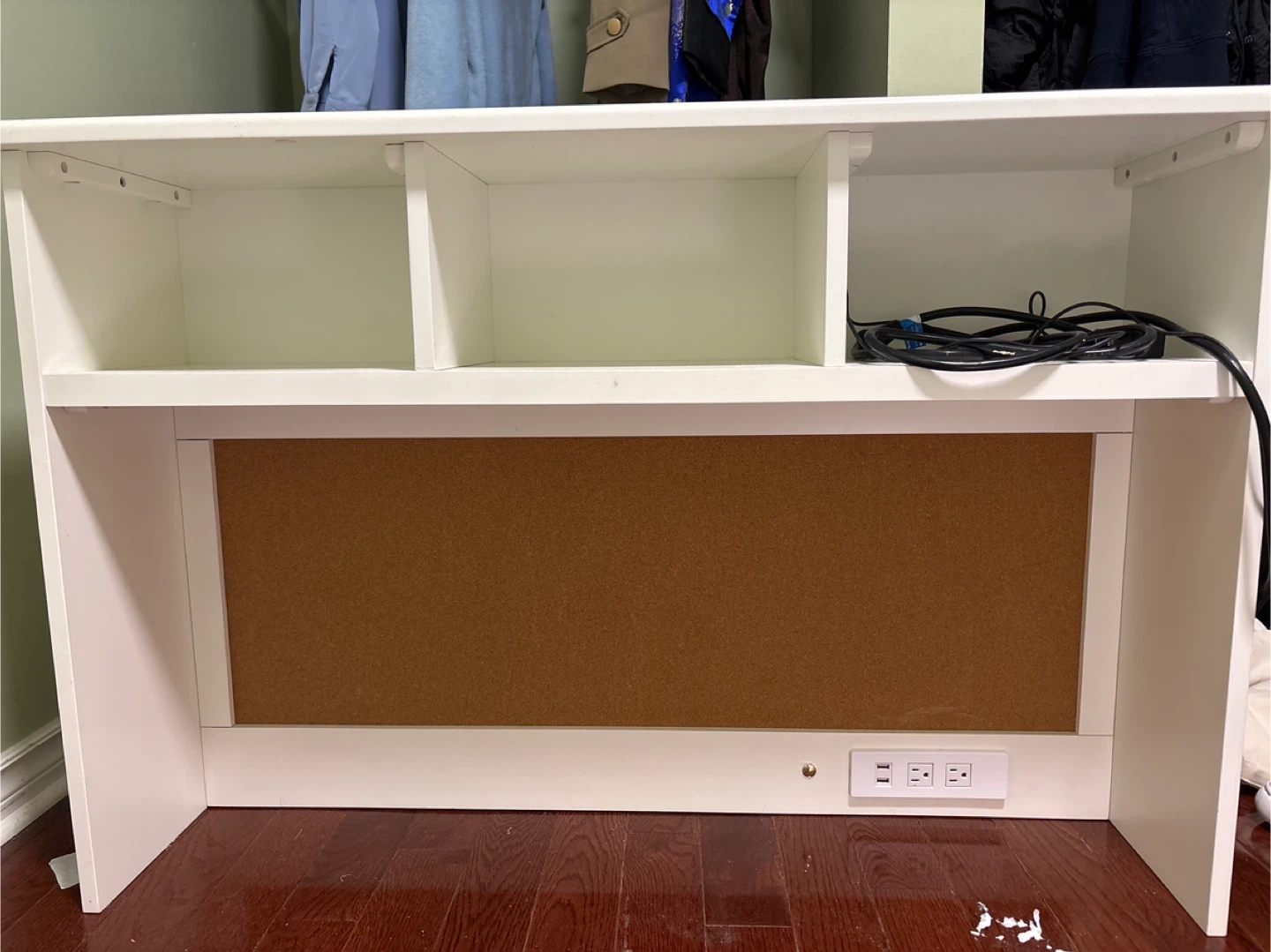 White Vanity Desk with Drawers - photo 3