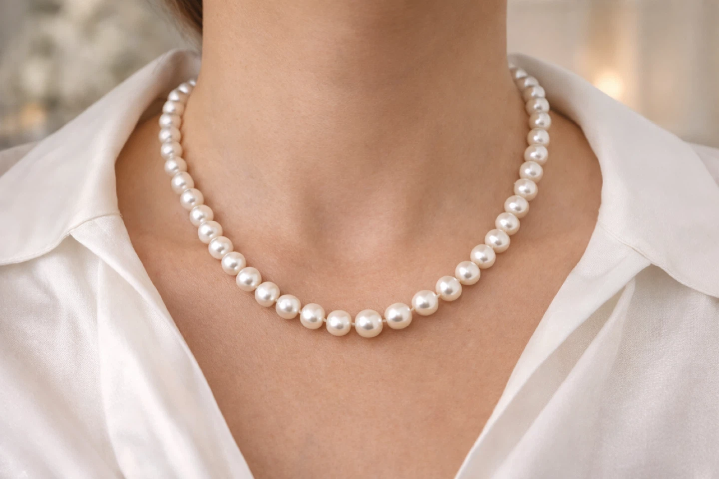Genuine cultured Pearl Necklace 8-9 mm