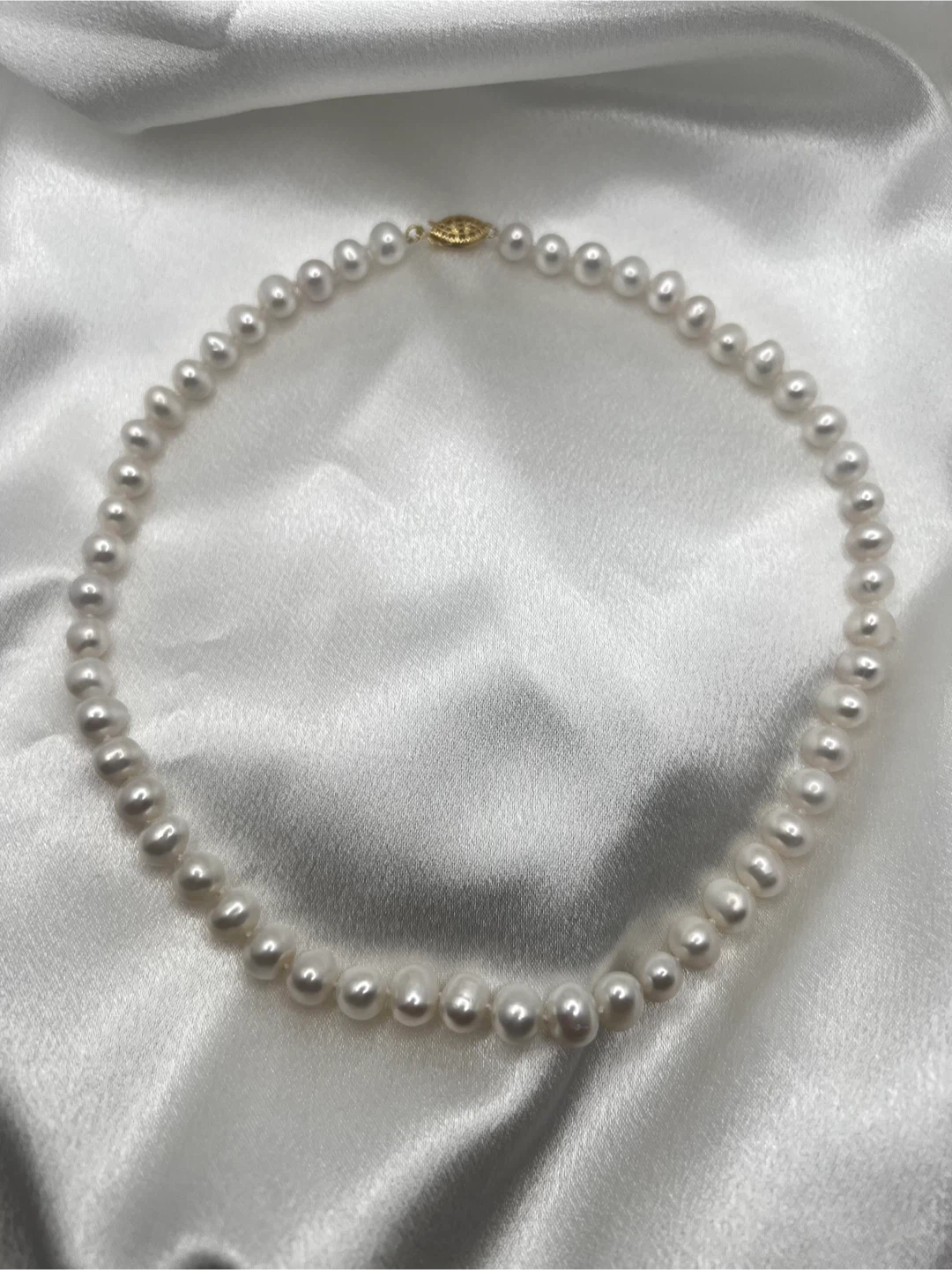 Genuine cultured Pearl Necklace 8-9 mm - photo 2