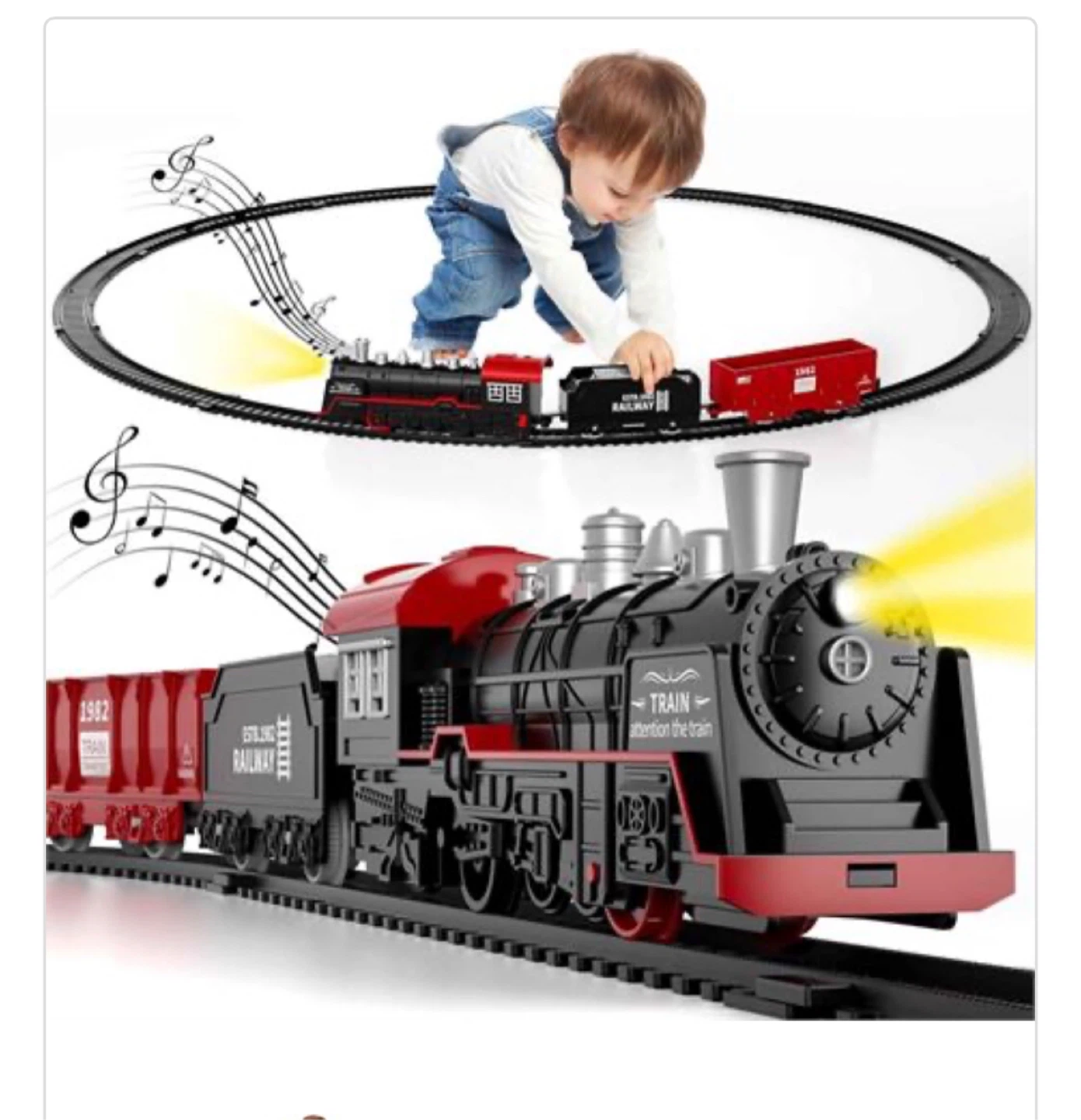 Toy Electric Train Set with Sound & Light