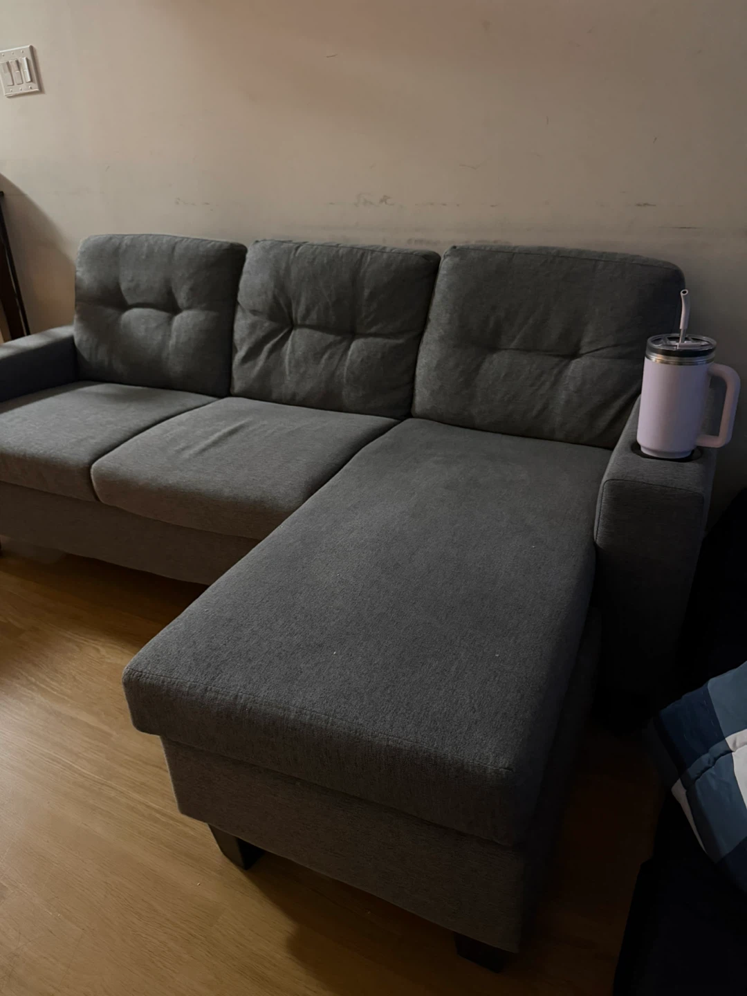 Grey Sectional Sofa with Chaise