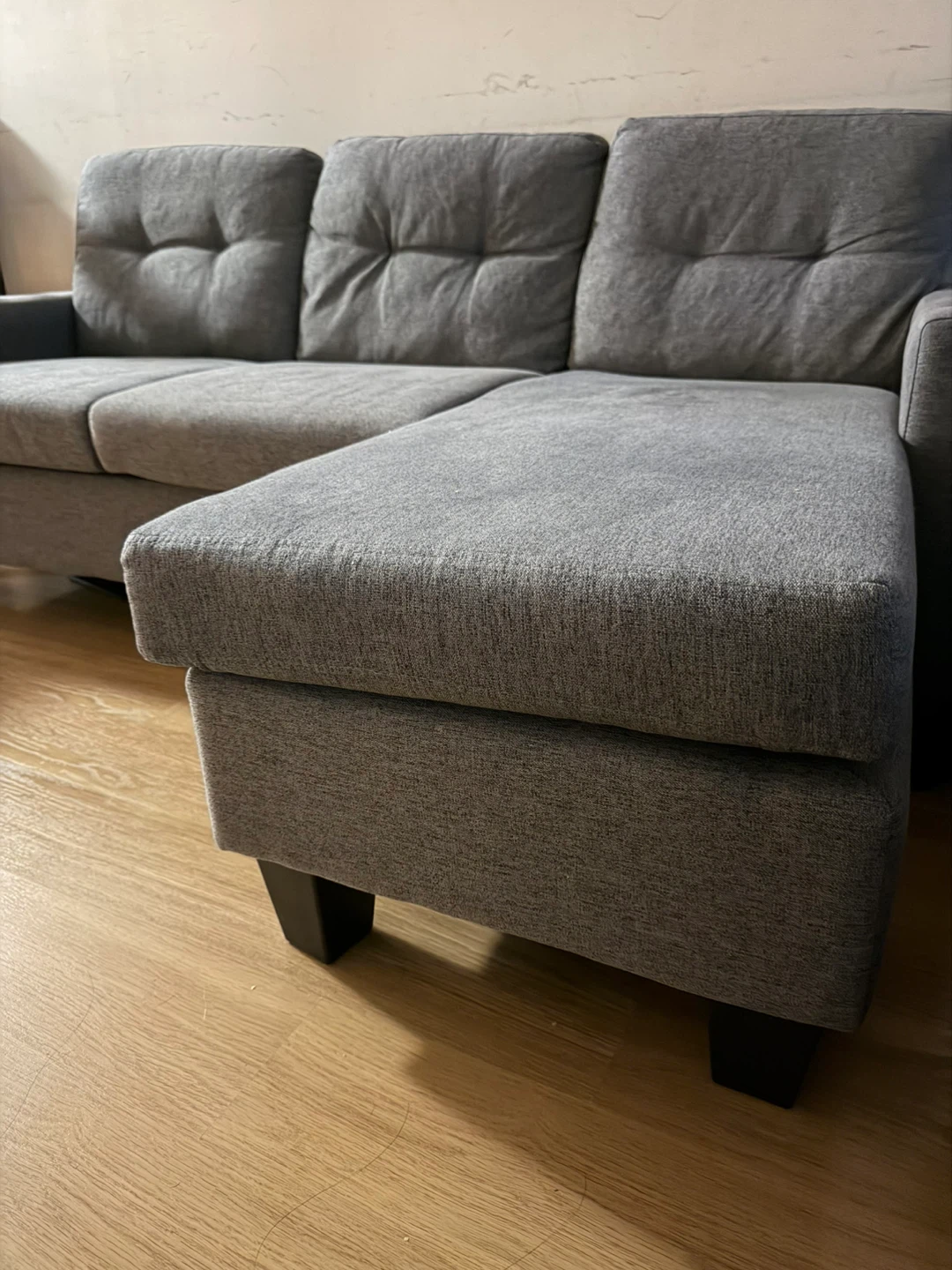 Grey Sectional Sofa with Chaise - photo 5