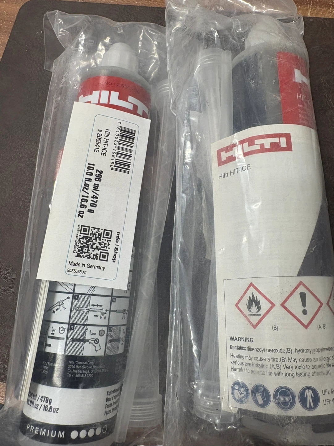 Hilti HIT-ICE Adhesive Anchors (2 x 296ml/470g) - photo 2