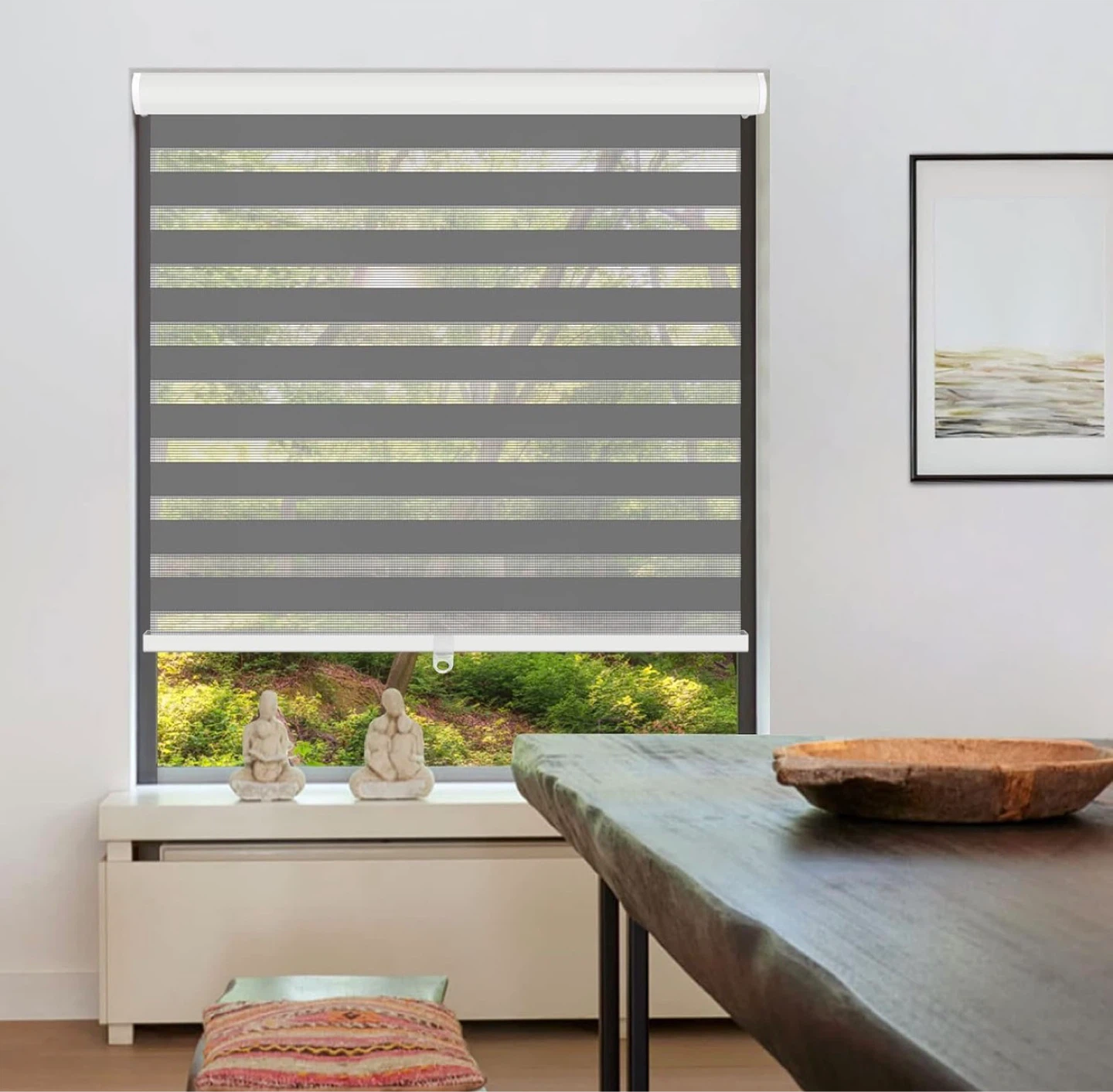 NEW Cordless Zebra Blind, 38” W x 72” H