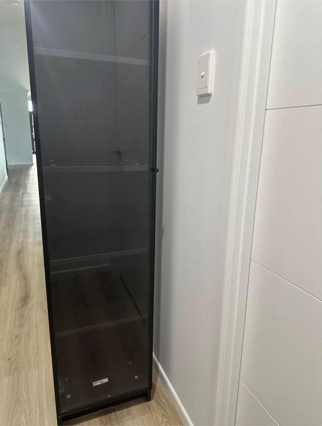 IKEA Billy bookcase with smoky glass door