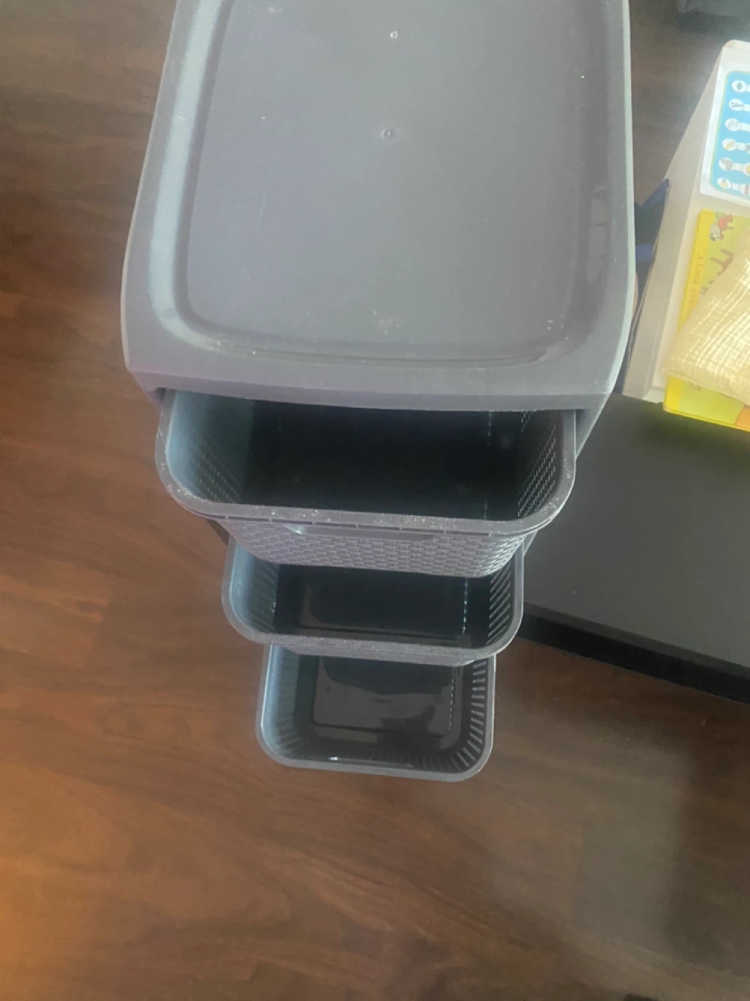 Grey 3-Tier Storage Drawer Unit - photo 2