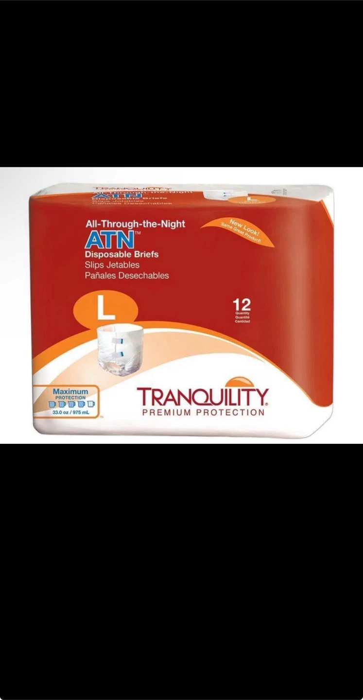 Tranquility ATN Disposable Briefs Size L - 12 Count