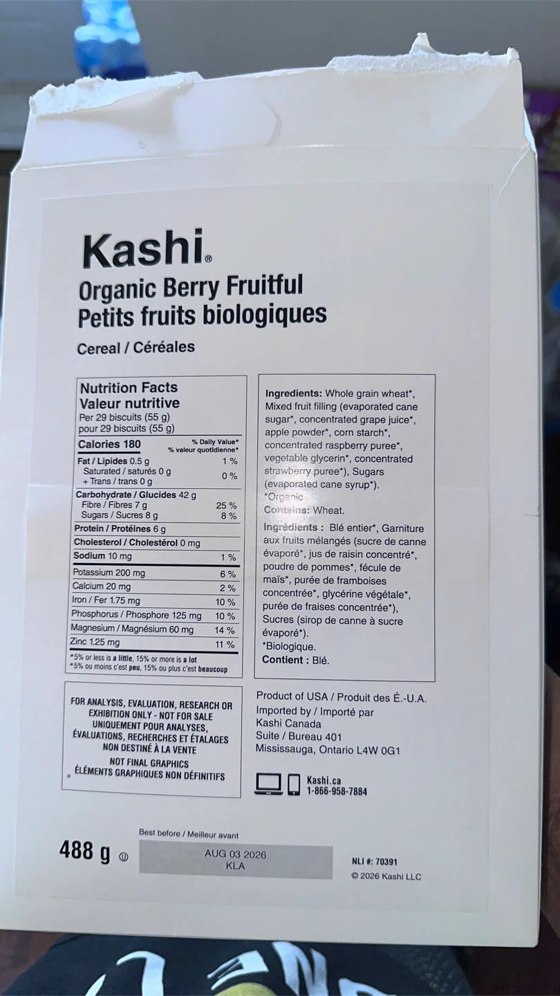 Kashi Organic Berry Fruitful Cereal 488g