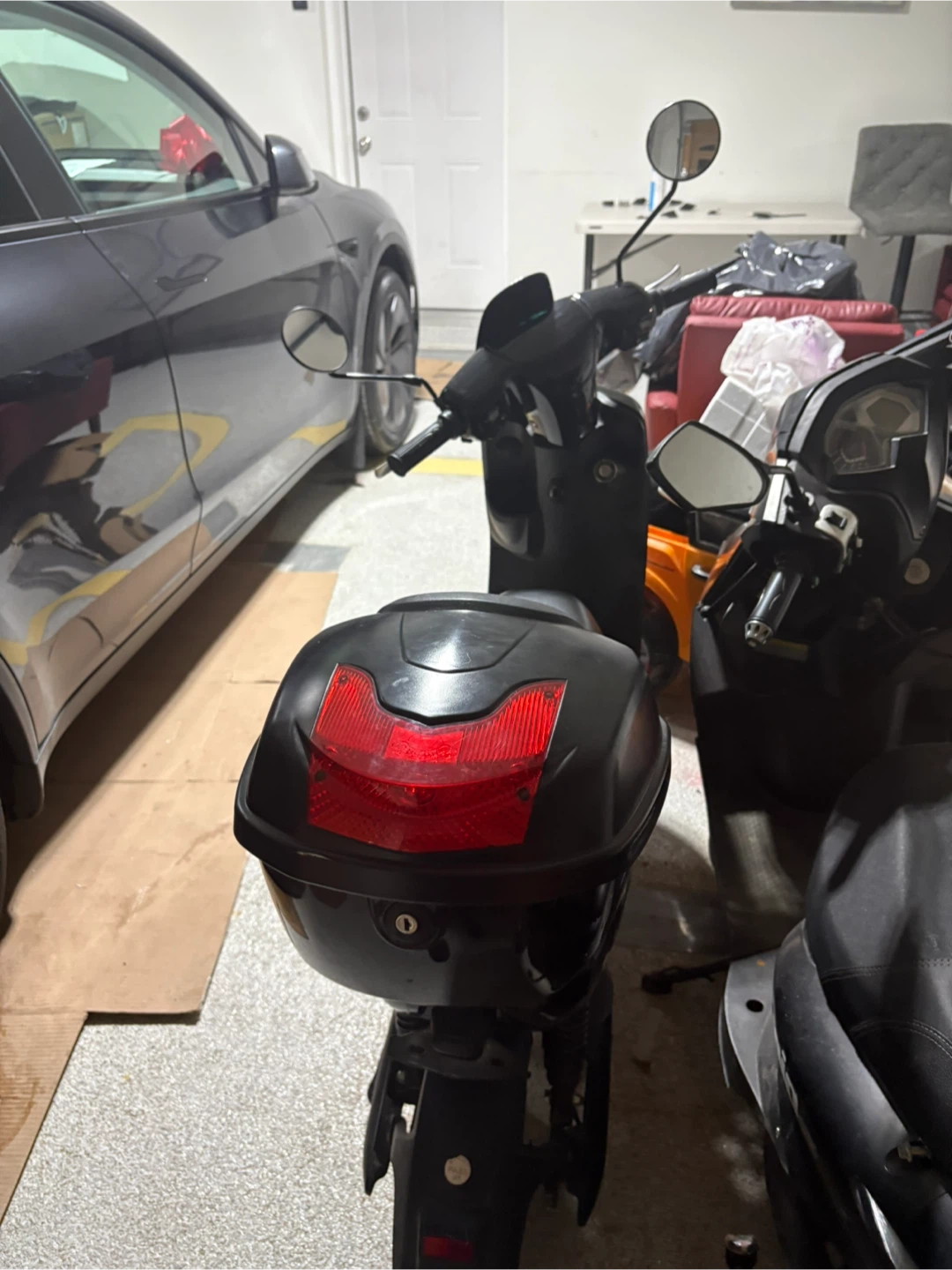 Black Electric Scooter with Storage Box - photo 5