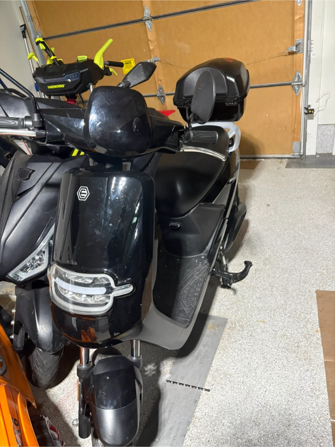 Black Electric Scooter with Storage Box - photo 4