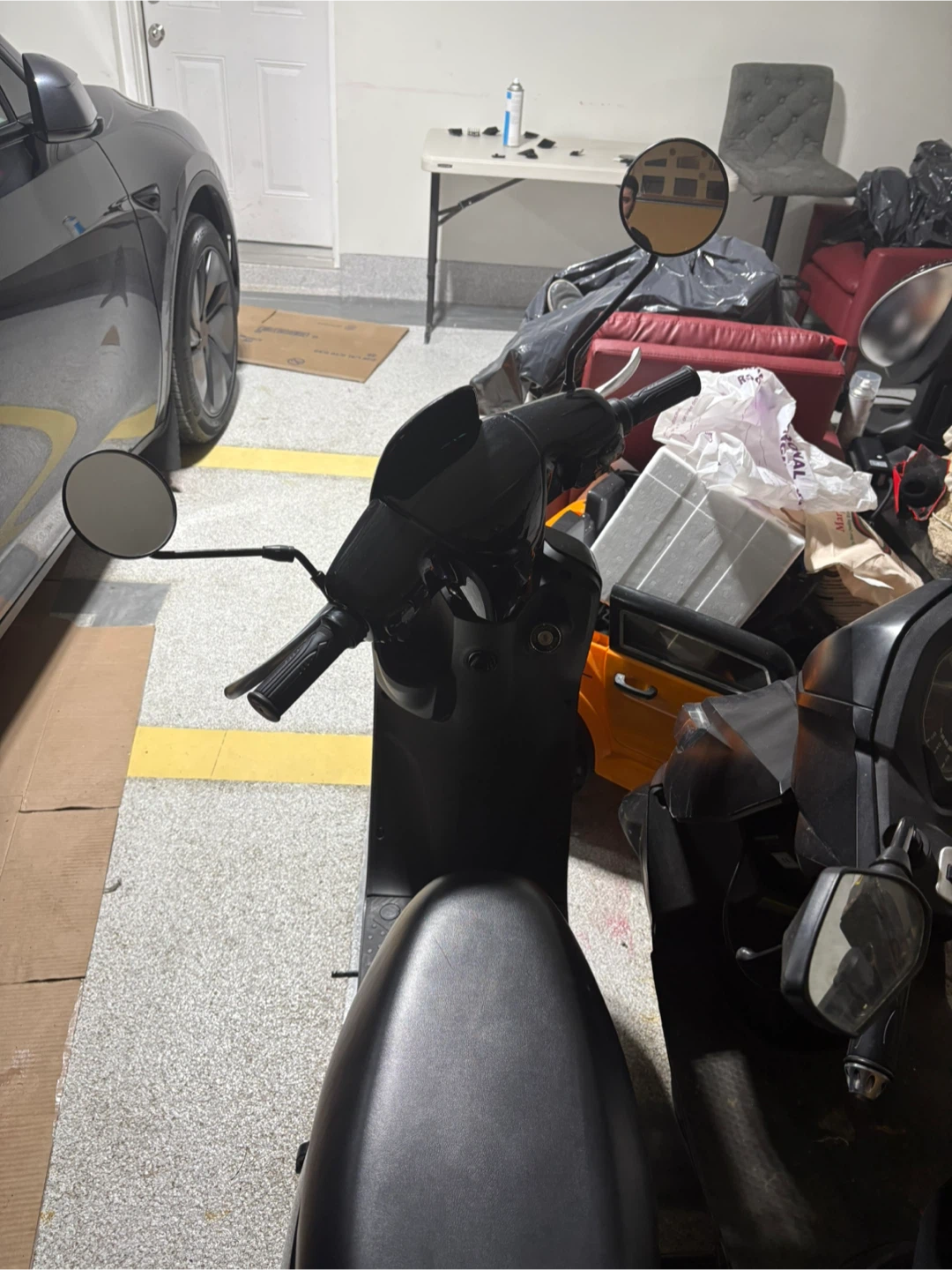 Black Electric Scooter with Storage Box - photo 2