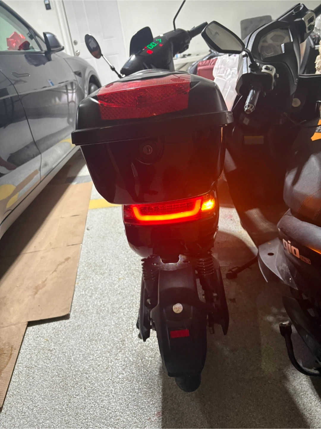 Black Electric Scooter with Storage Box - photo 3