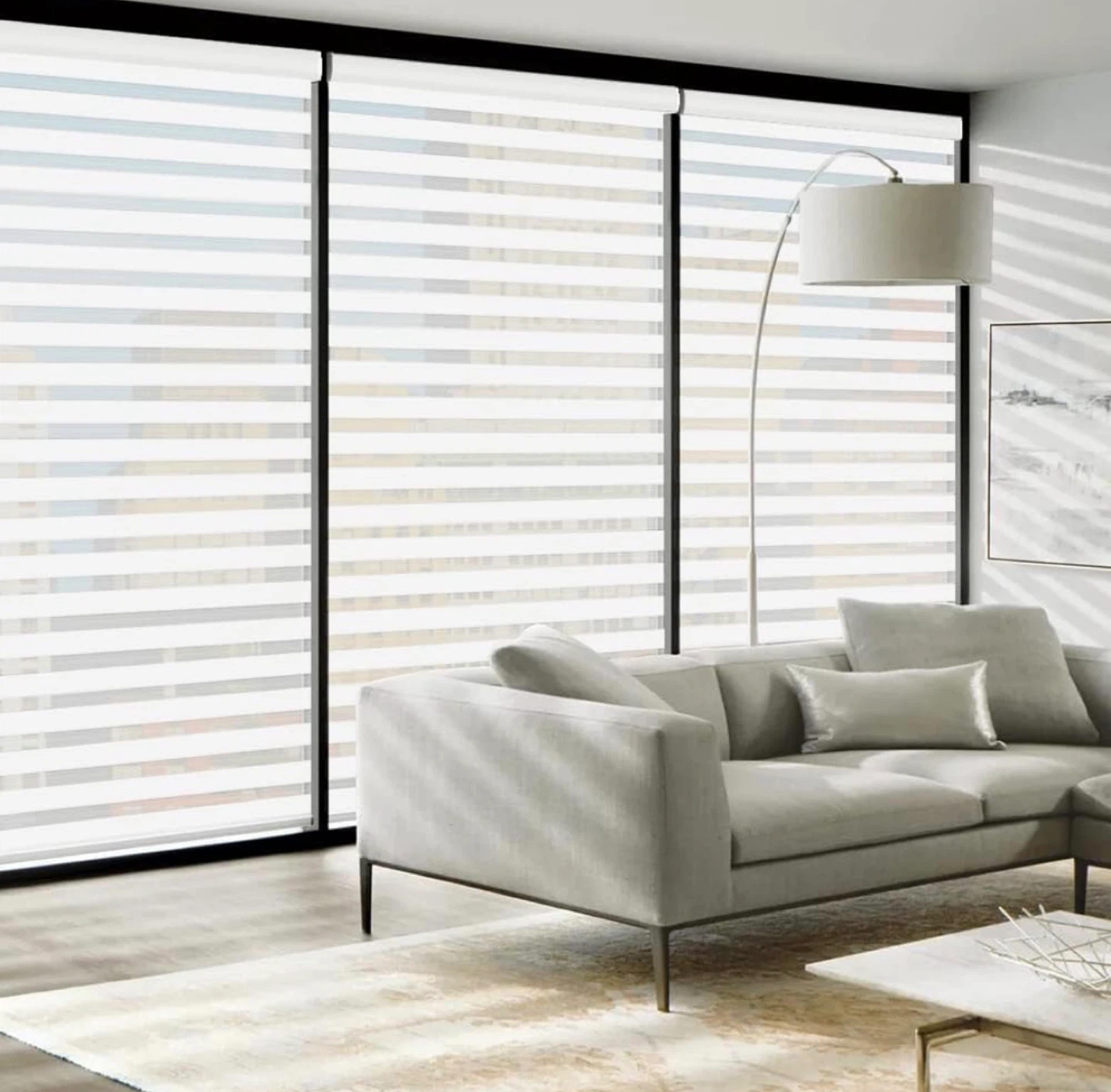 NEW Cordless Zebra Blind, 61” W x 90” H