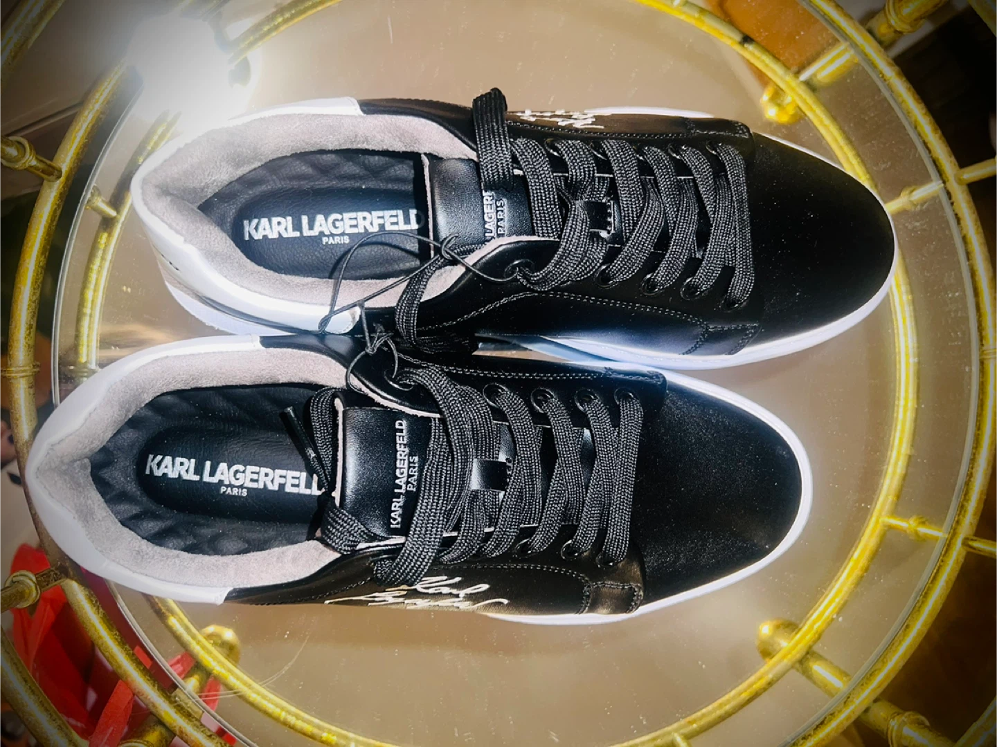 Karl Lagerfeld Paris Black Signature Shoes Size 10 - photo 2