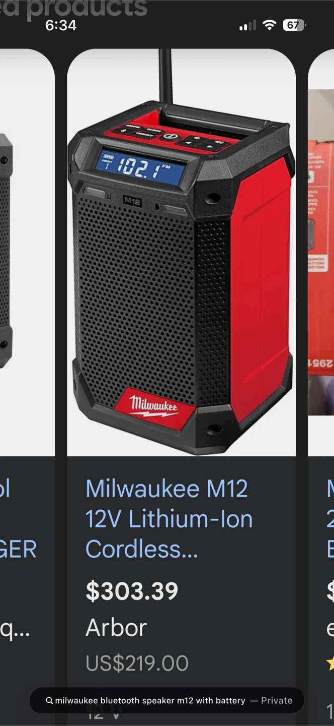 Milwaukee M12 12V Lithium-Ion Cordless Radio