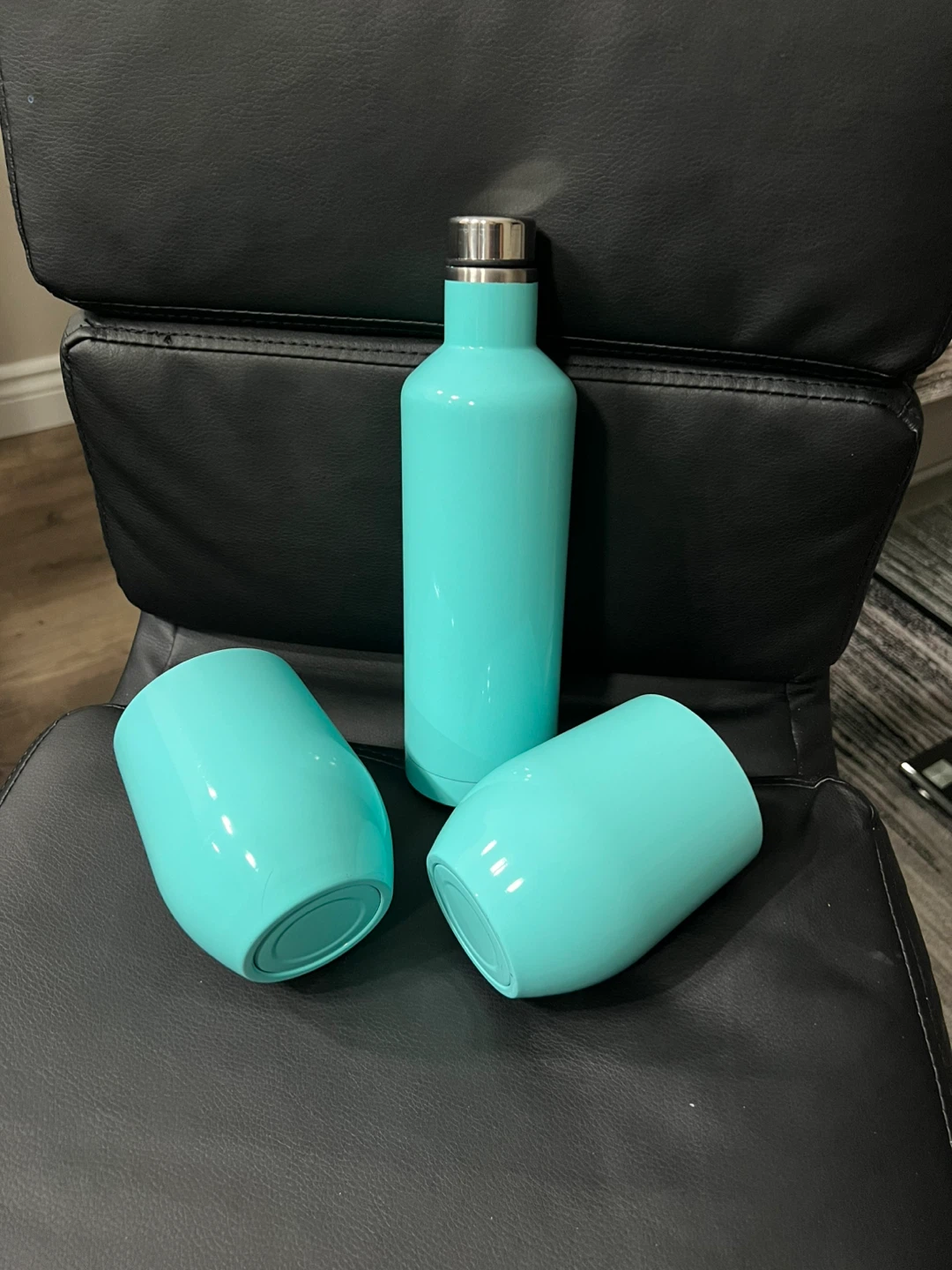 Turquoise Insulated Water Bottle and Tumbler Set