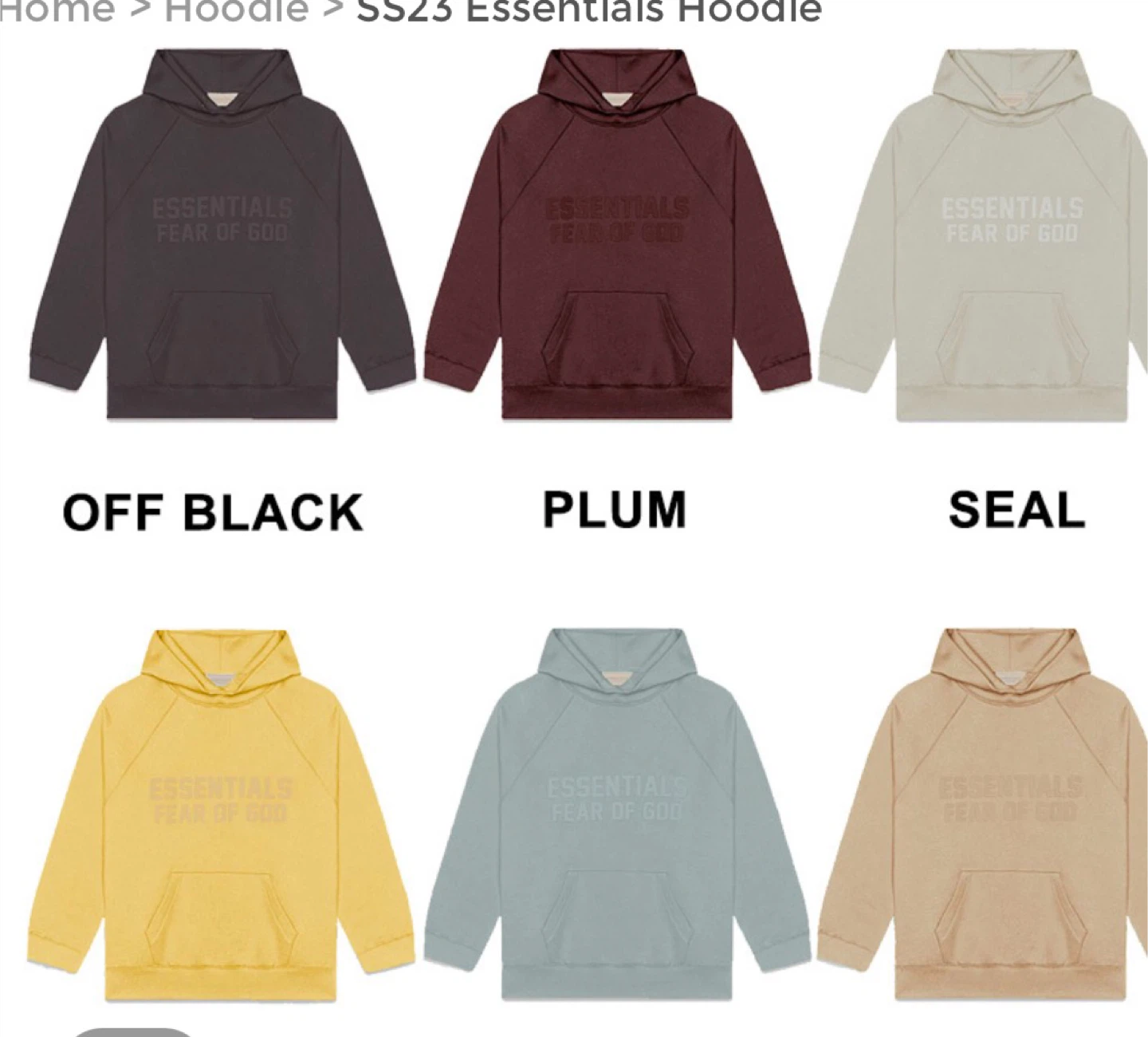 ESSENTIALS Fear of God SS23 Hoodie 1:1 - photo 2