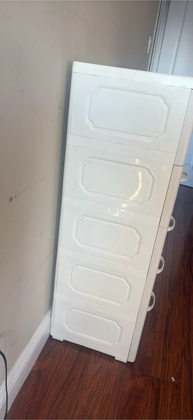 White Plastic Drawer Storage Unit - photo 2